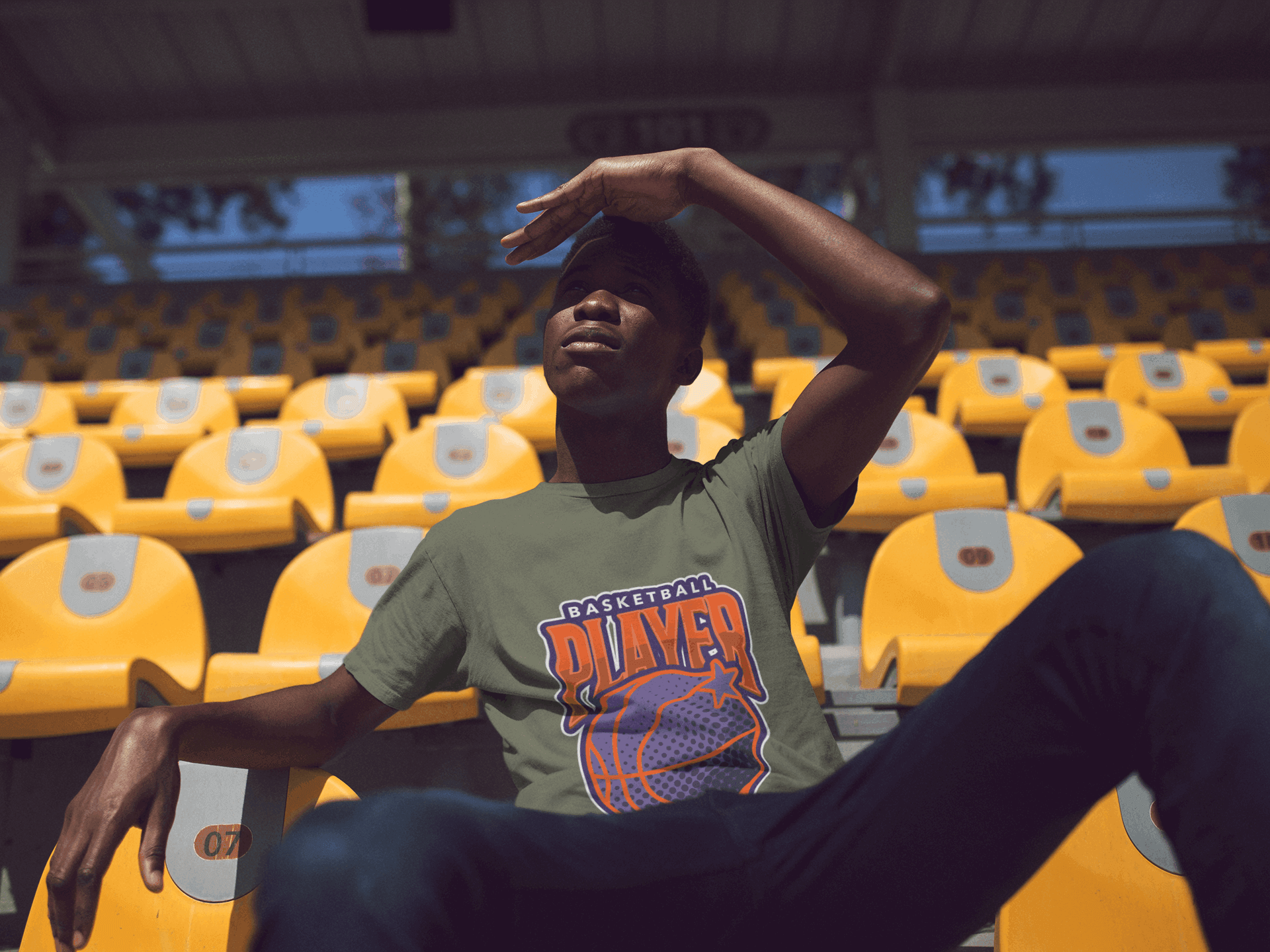 Basketball Player Male Round Neck Half Sleeve - Lyssian