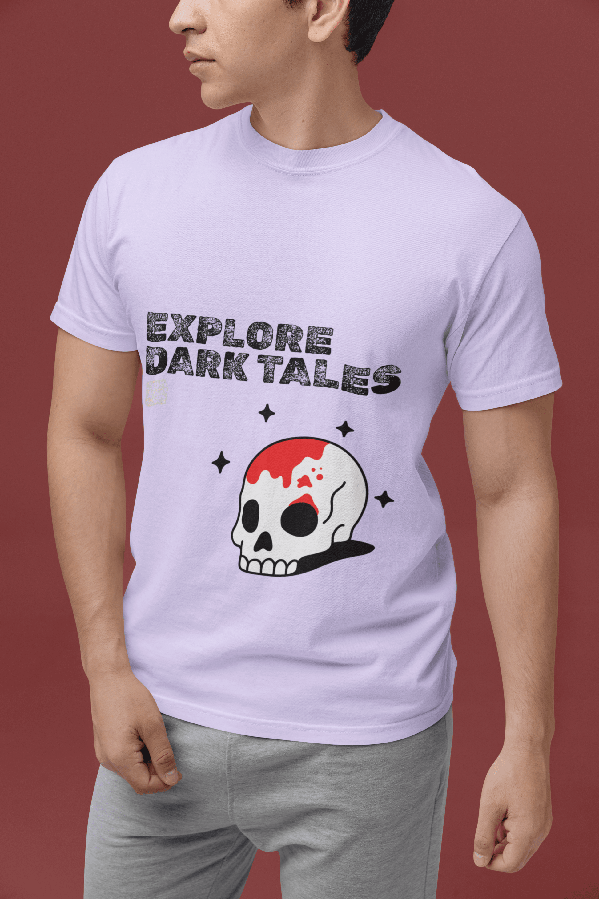 Dark Tales Male Round Neck Half Sleeve T-shirt - Lyssian