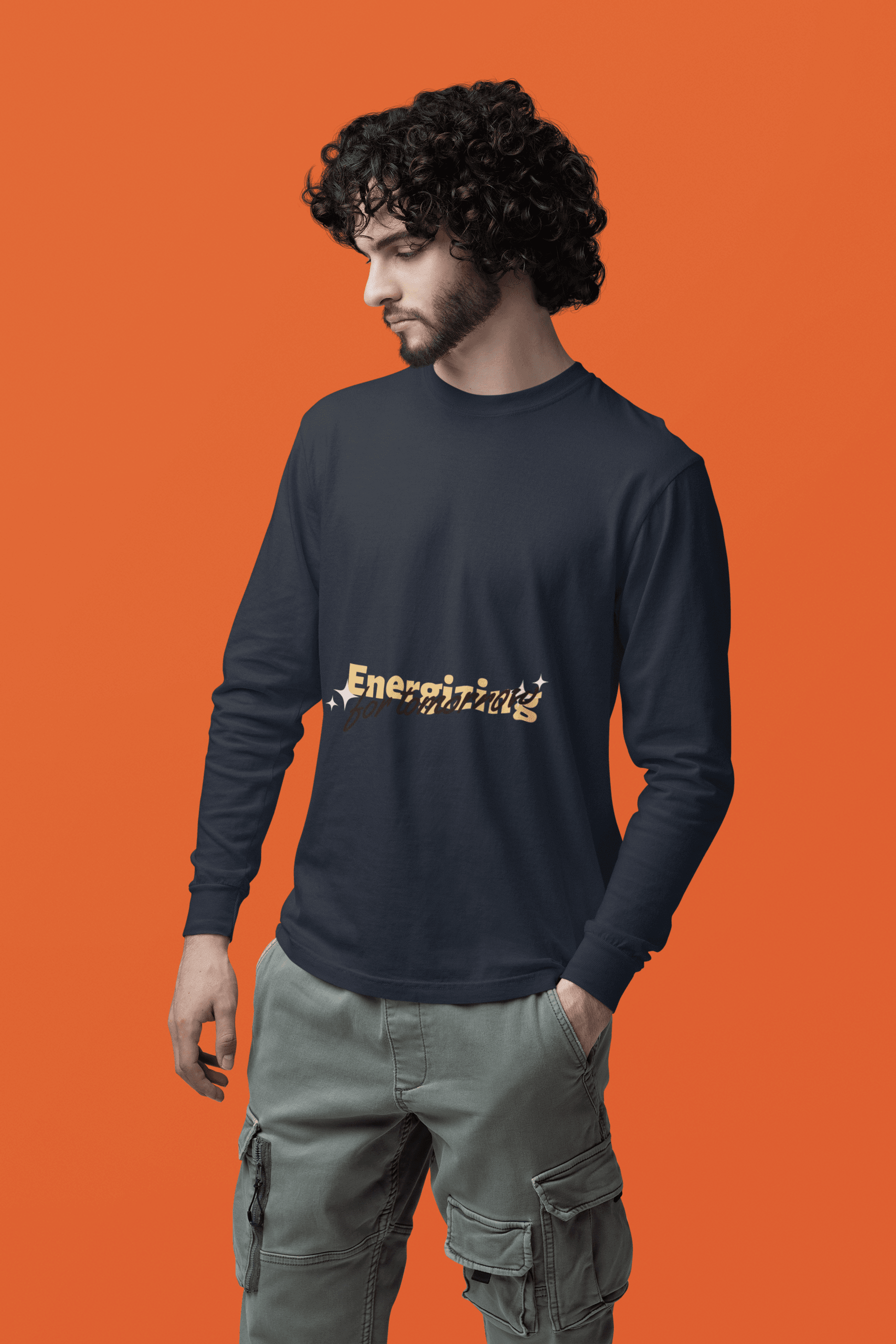 Energizing Male Round Neck Full Sleeve T-shirt - Lyssian