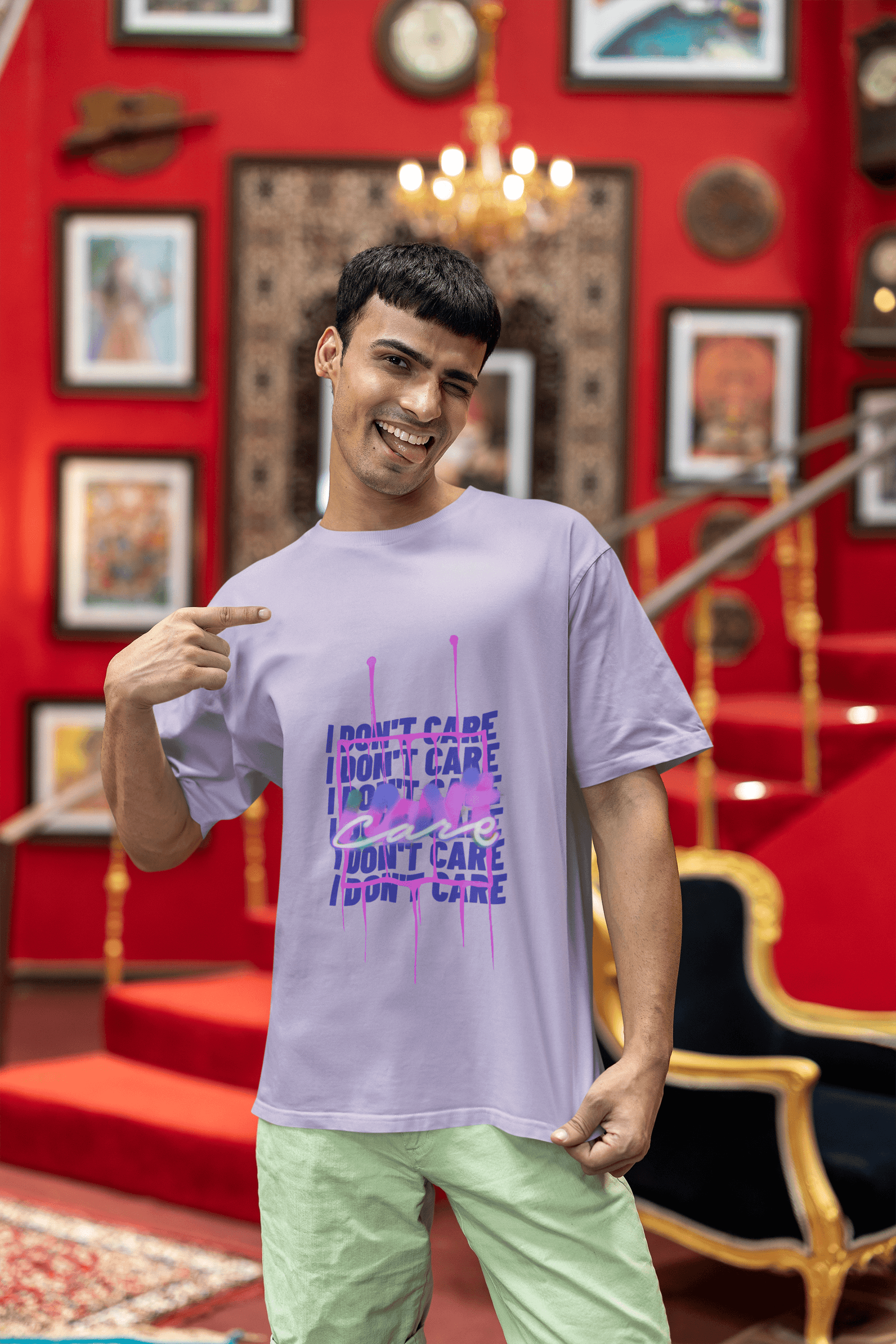 Care Men's Oversized T-shirt - Lyssian