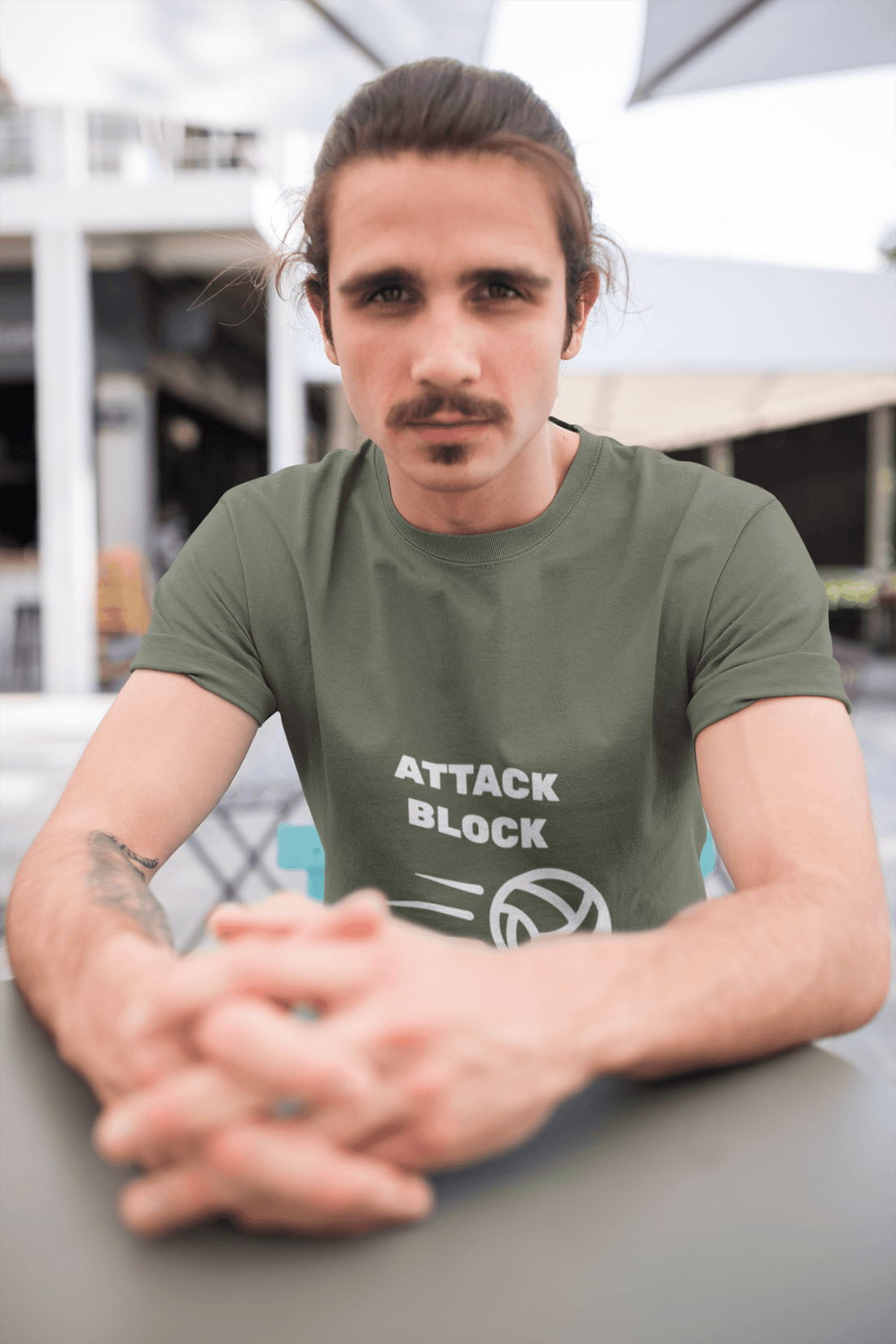 Attack Block Male Round Neck Half Sleeve T-shirt - Lyssian
