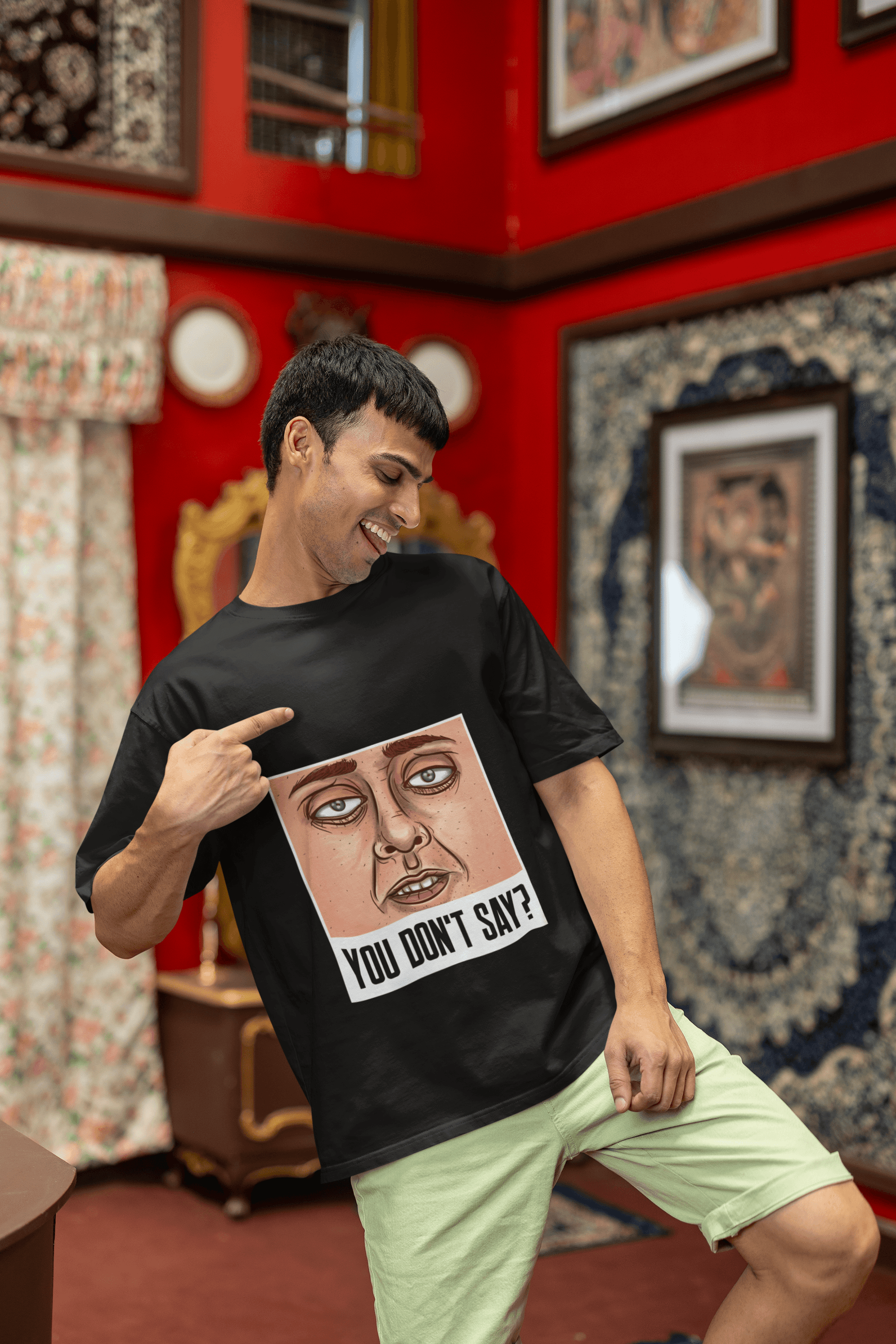 Don't Say Men's Oversized T-shirt - Lyssian