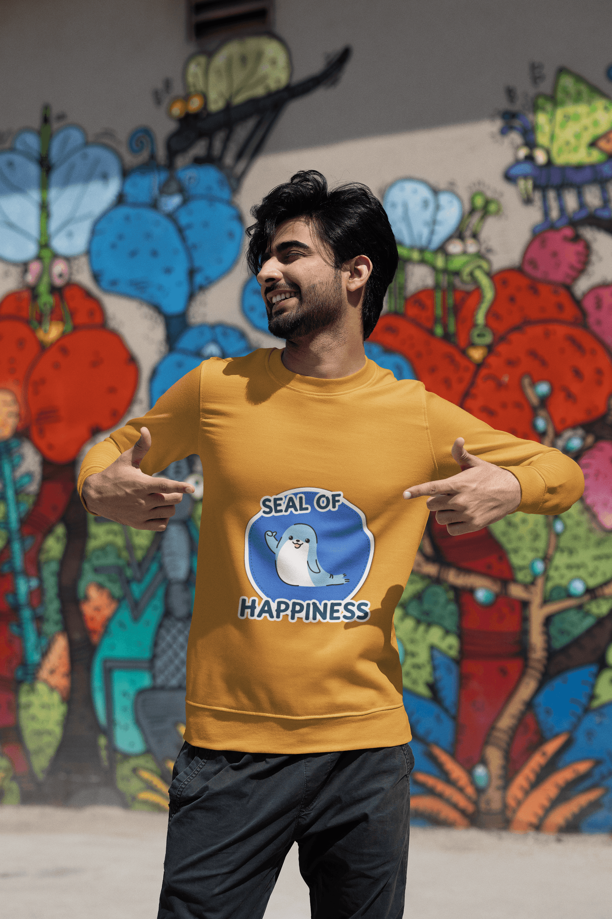 Happiness Men's Sweatshirt - Lyssian