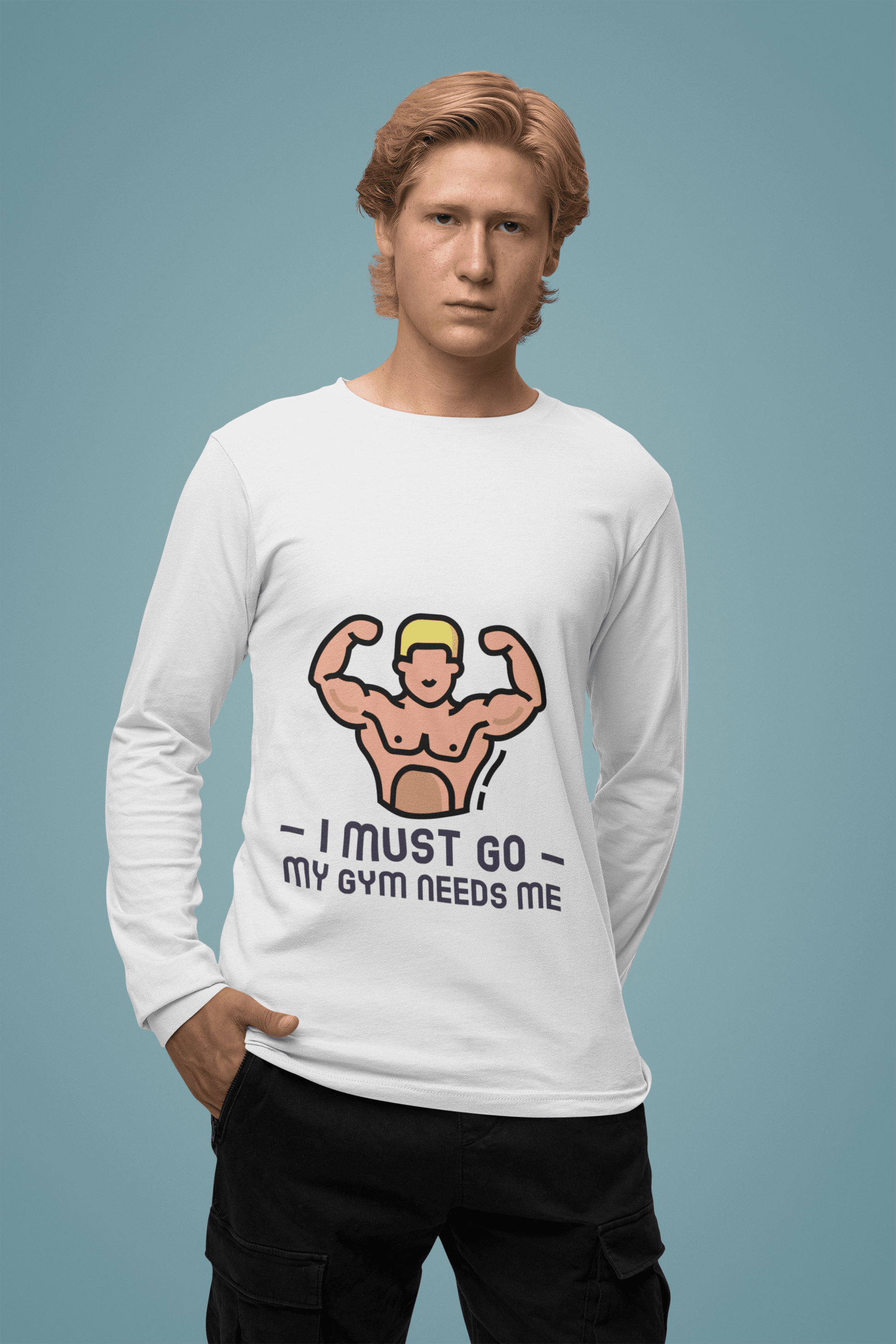 GYM Motivation Men's Round Neck Full Sleeve T-shirt - Lyssian
