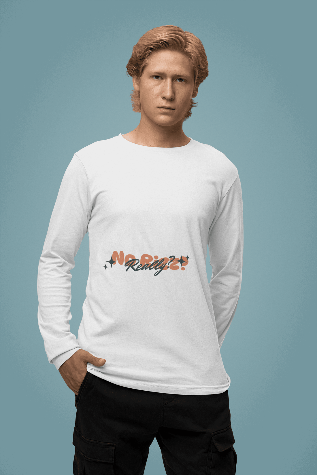 Rizz Free Men's Round Neck Full Sleeve T-shirt - Lyssian