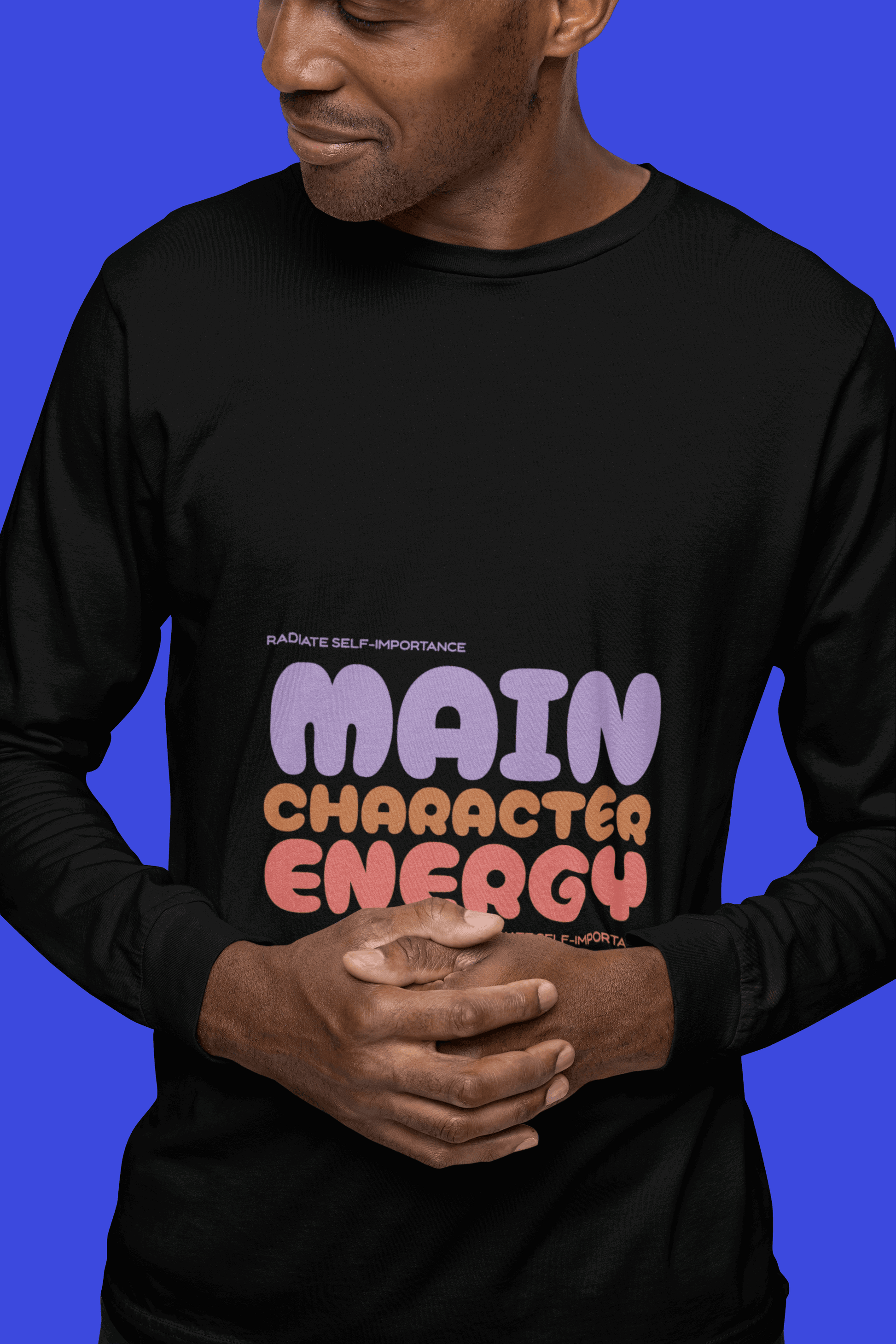 Main Character Men's Round Neck Full Sleeve T-shirt - Lyssian