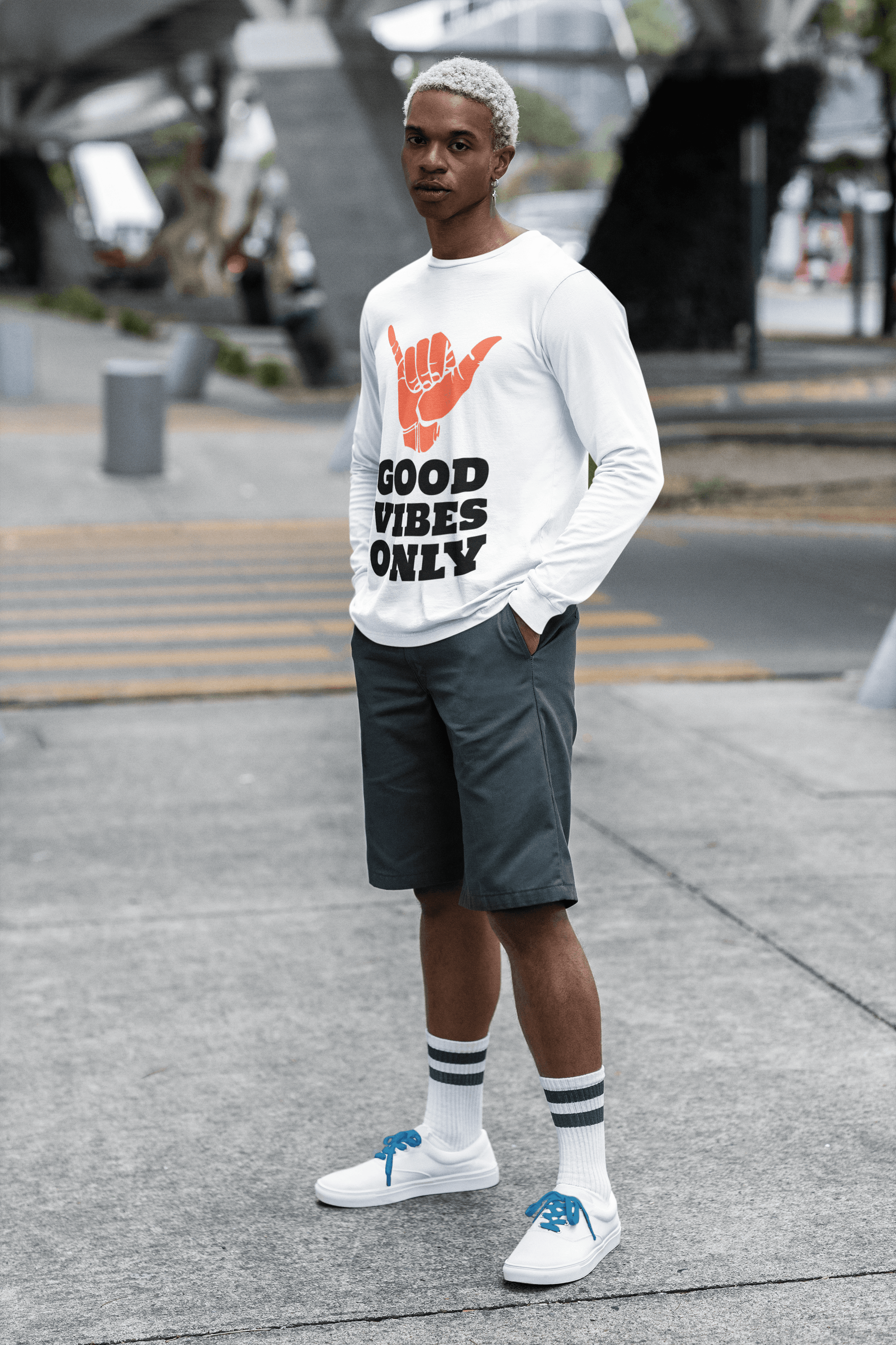 Good Vibes Men's Round Neck Full Sleeve T-shirt - Lyssian