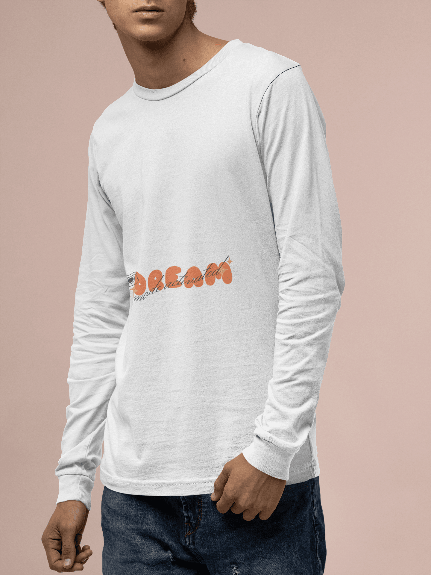 Dream Male Round Neck Full Sleeve T-shirt - Lyssian