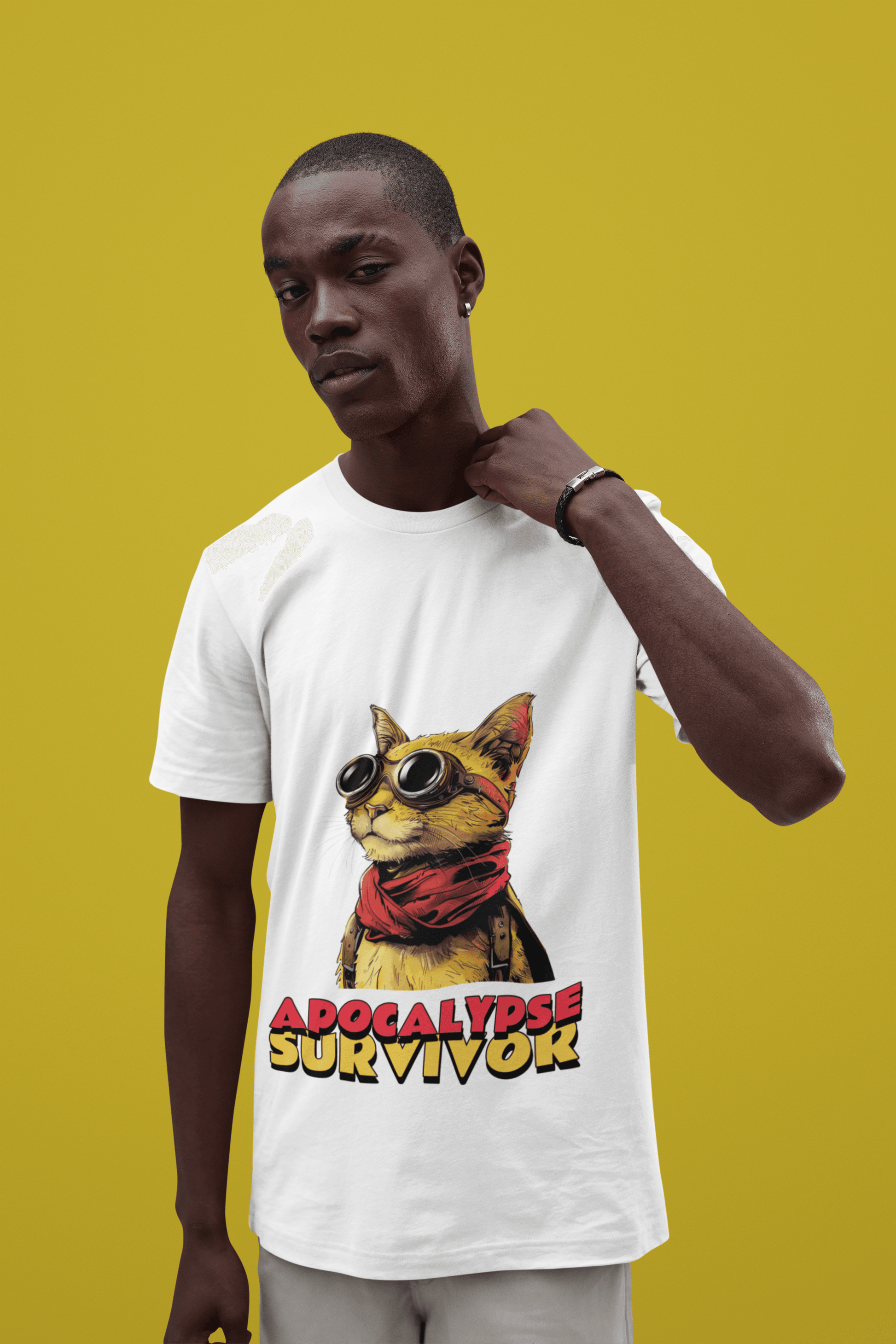 Apocalypse Survivor Male Round Neck Half Sleeve T-shirt - Lyssian
