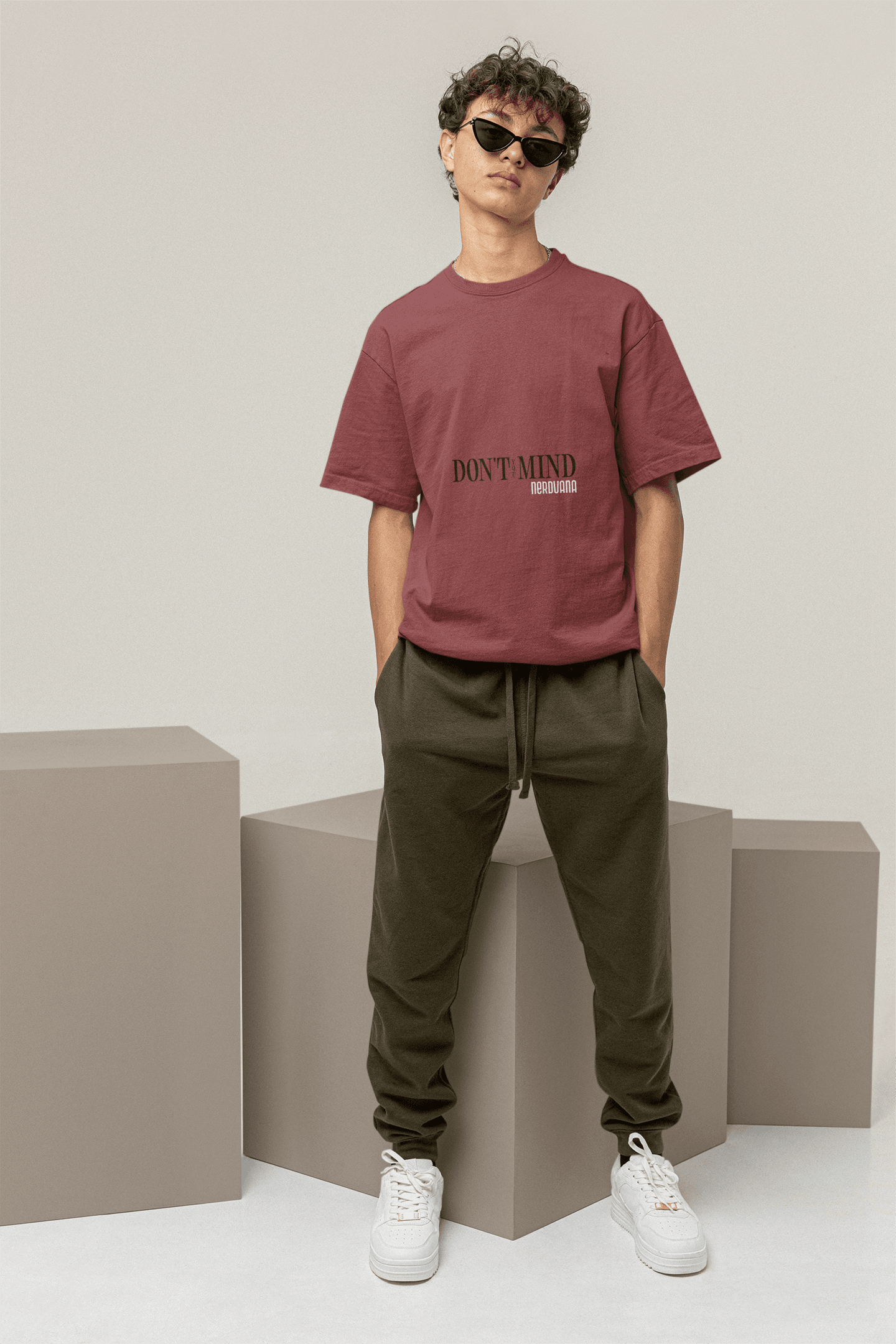 Don't Mind Men's Oversized T-shirt - Lyssian