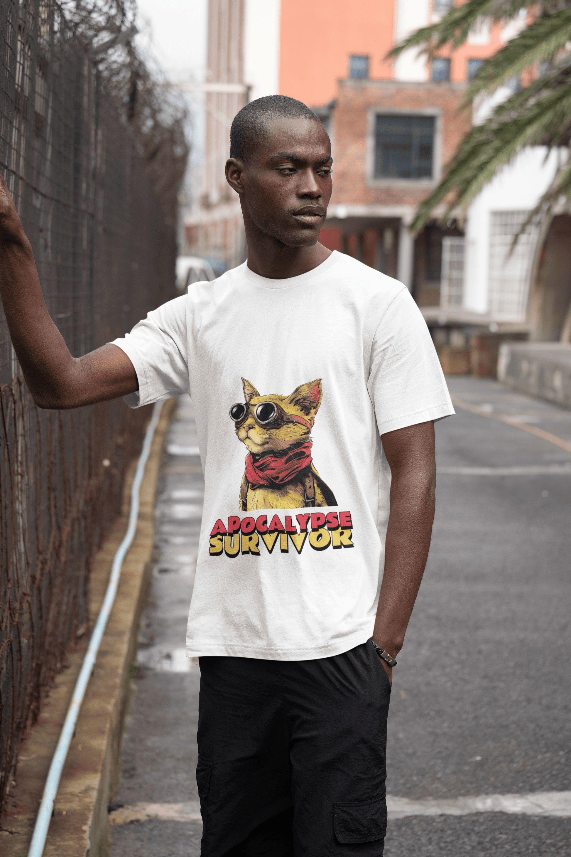 Apocalypse Survivor Male Round Neck Half Sleeve T-shirt - Lyssian