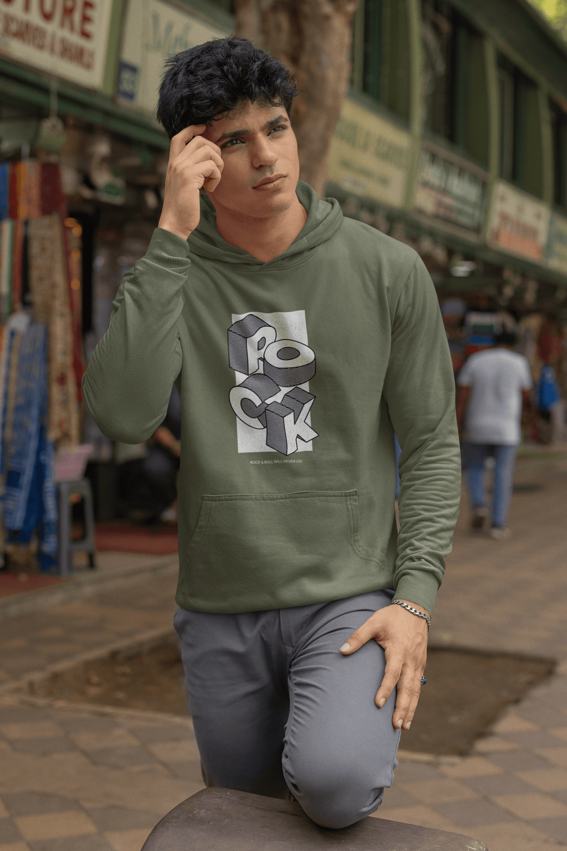 Rock Men's Hoodie - Lyssian