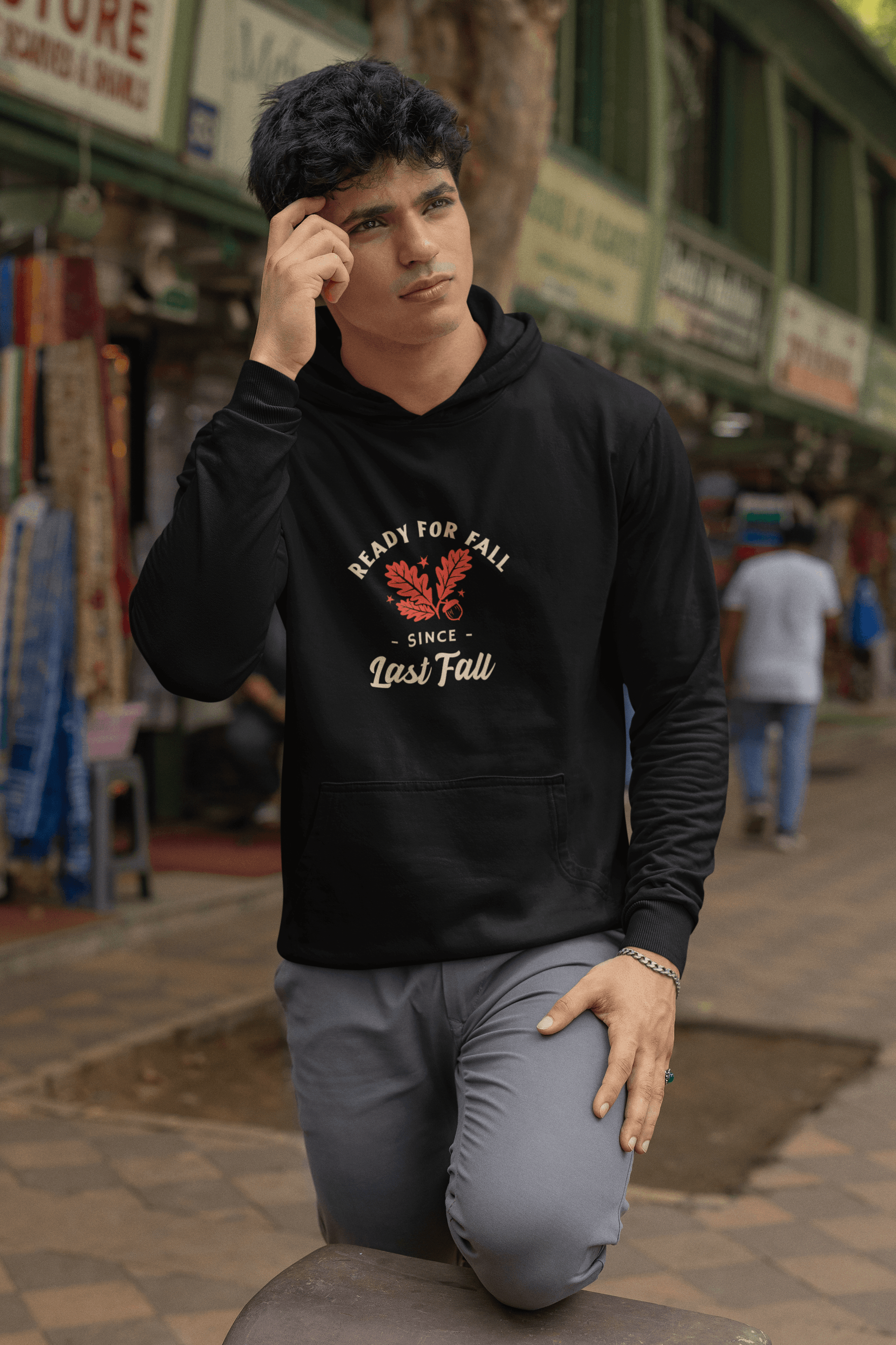 Always Ready for Fall Men's Hoodie - Lyssian