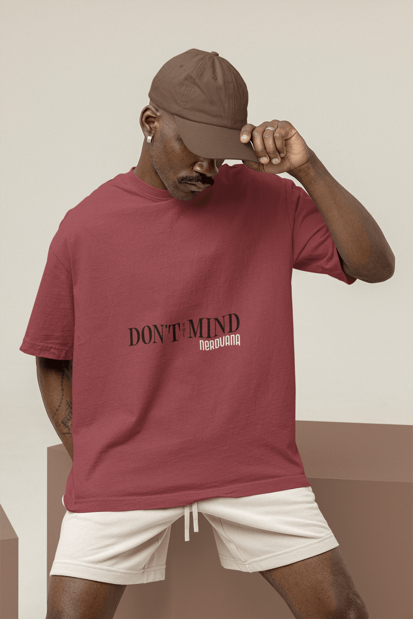 Don't Mind Men's Oversized T-shirt - Lyssian