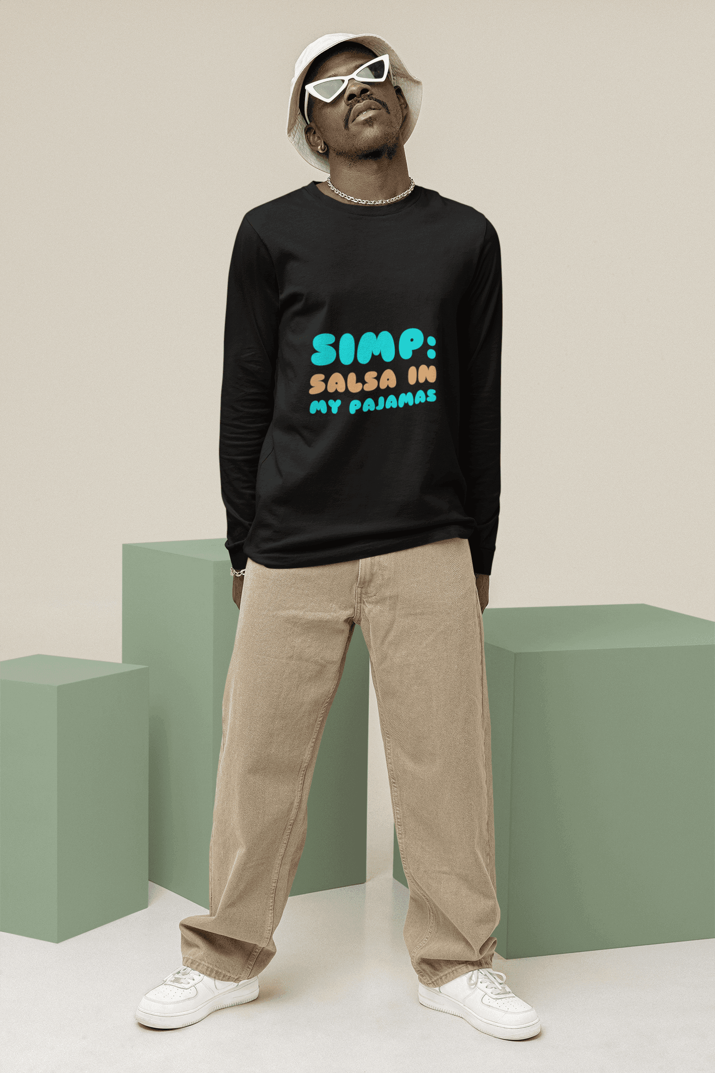 SIMP Men's Round Neck Full Sleeve T-shirt - Lyssian