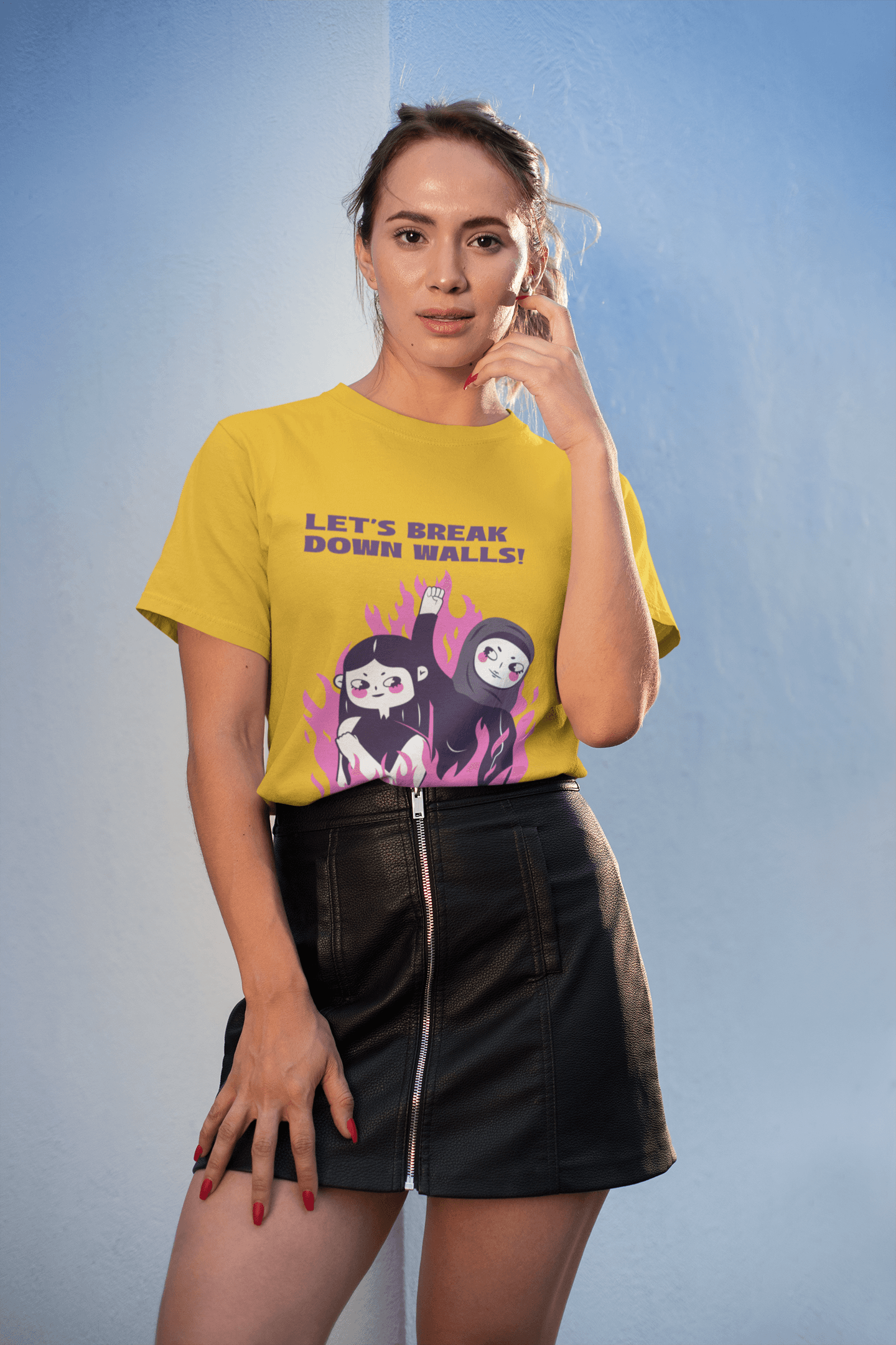 Women Power Women's Round Neck Half Sleeve T-shirt - Lyssian