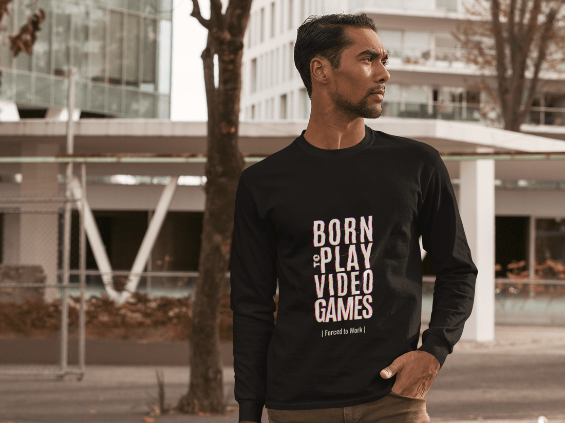 Video Games Male Round Neck Full Sleeve T-shirt - Lyssian