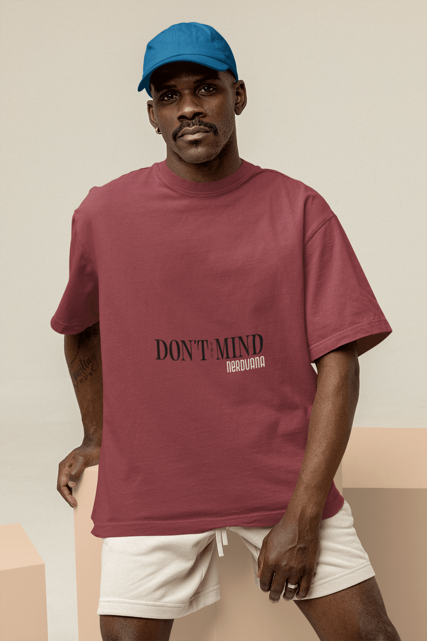 Don't Mind Men's Oversized T-shirt - Lyssian