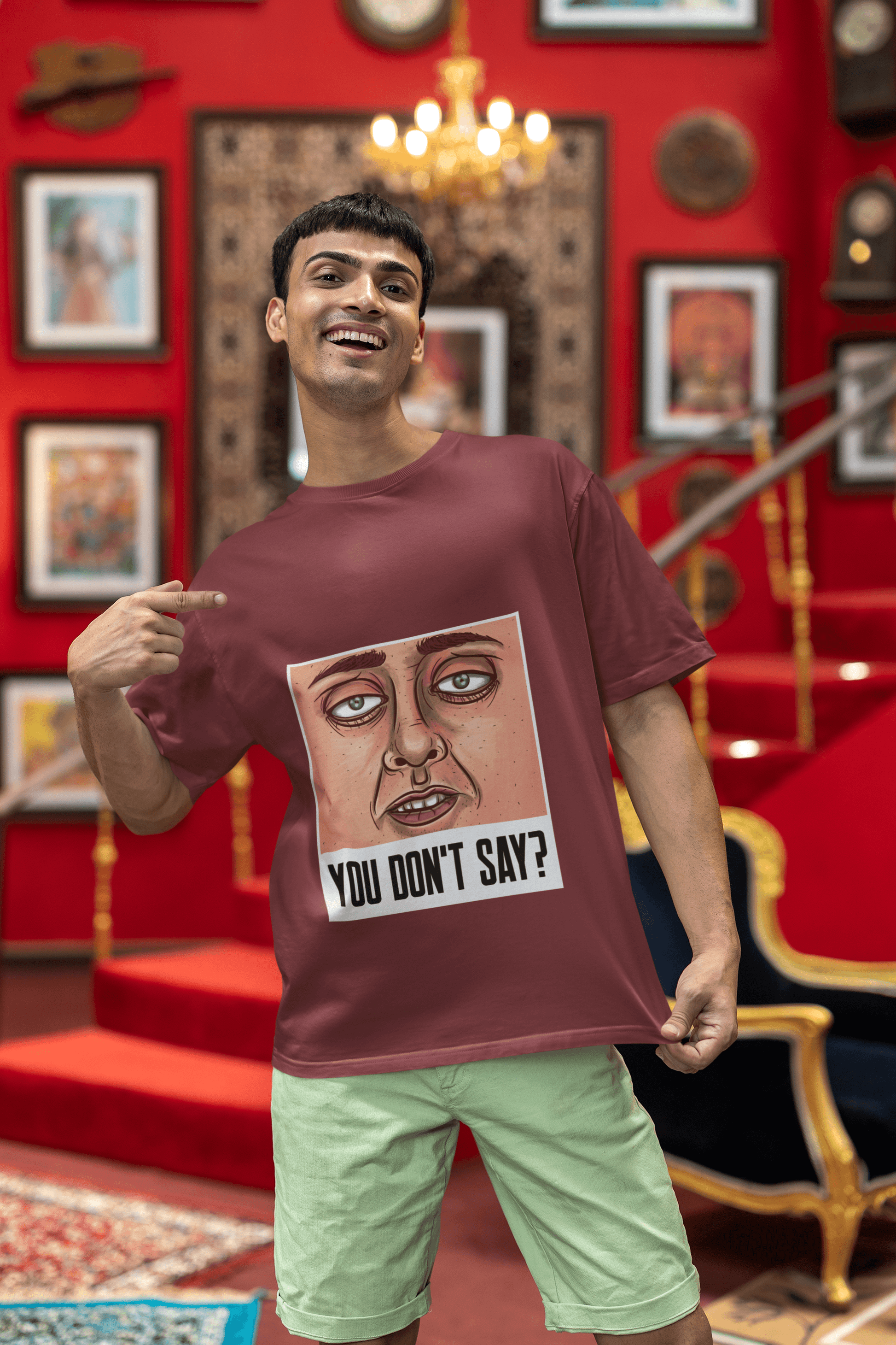 Don't Say Men's Oversized T-shirt - Lyssian
