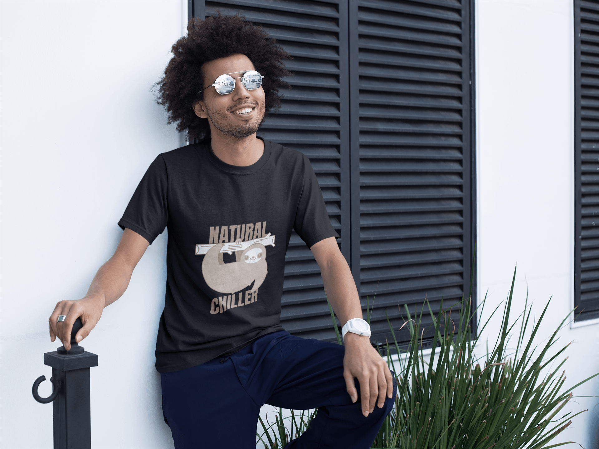 Born Chiller Male Round Neck Half Sleeve T-shirt - Lyssian