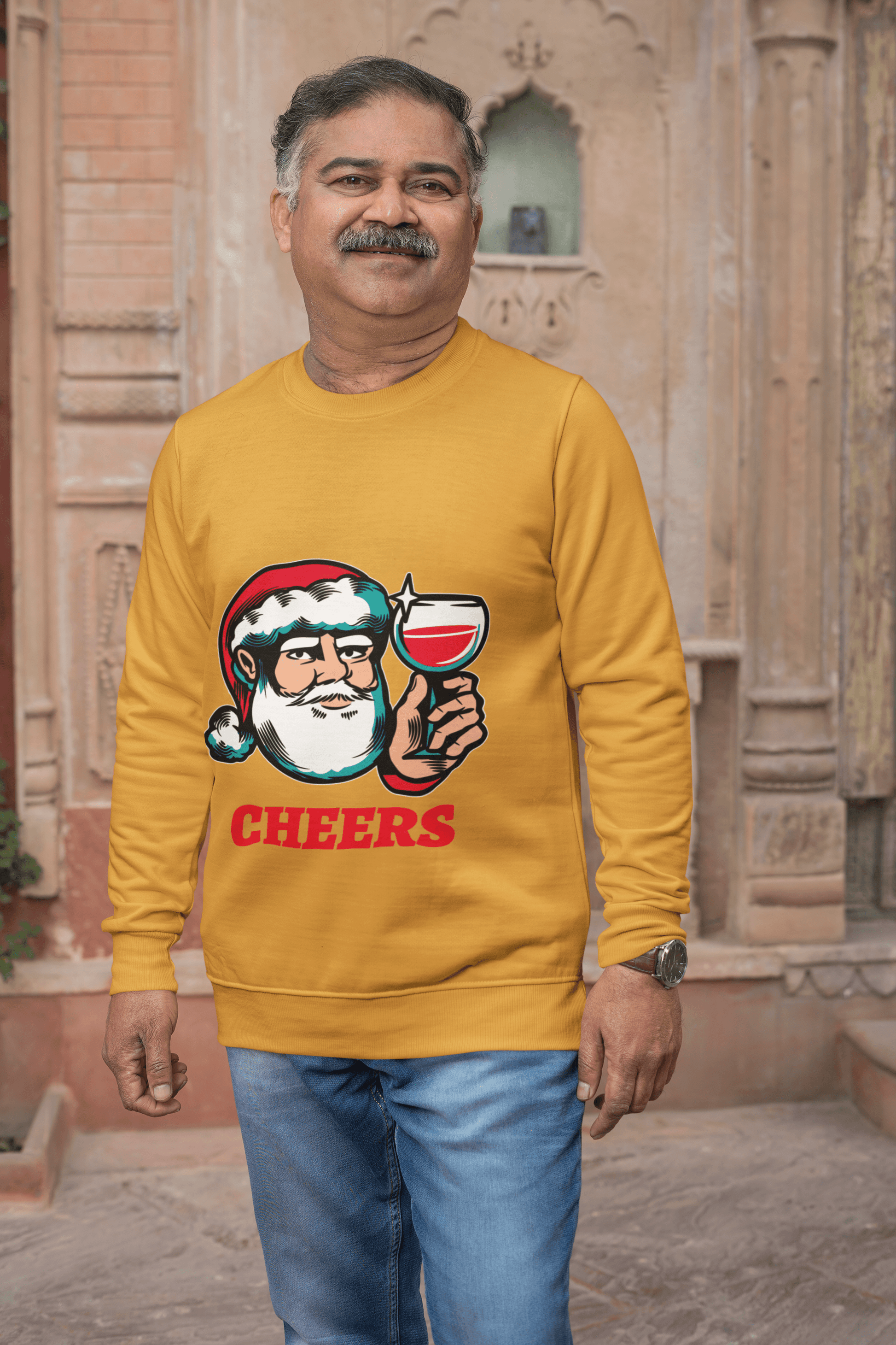 Cheers Santa Men's Sweatshirt - Lyssian