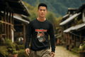 David Meowie Men's Round Neck Full Sleeve T-shirt - Lyssian