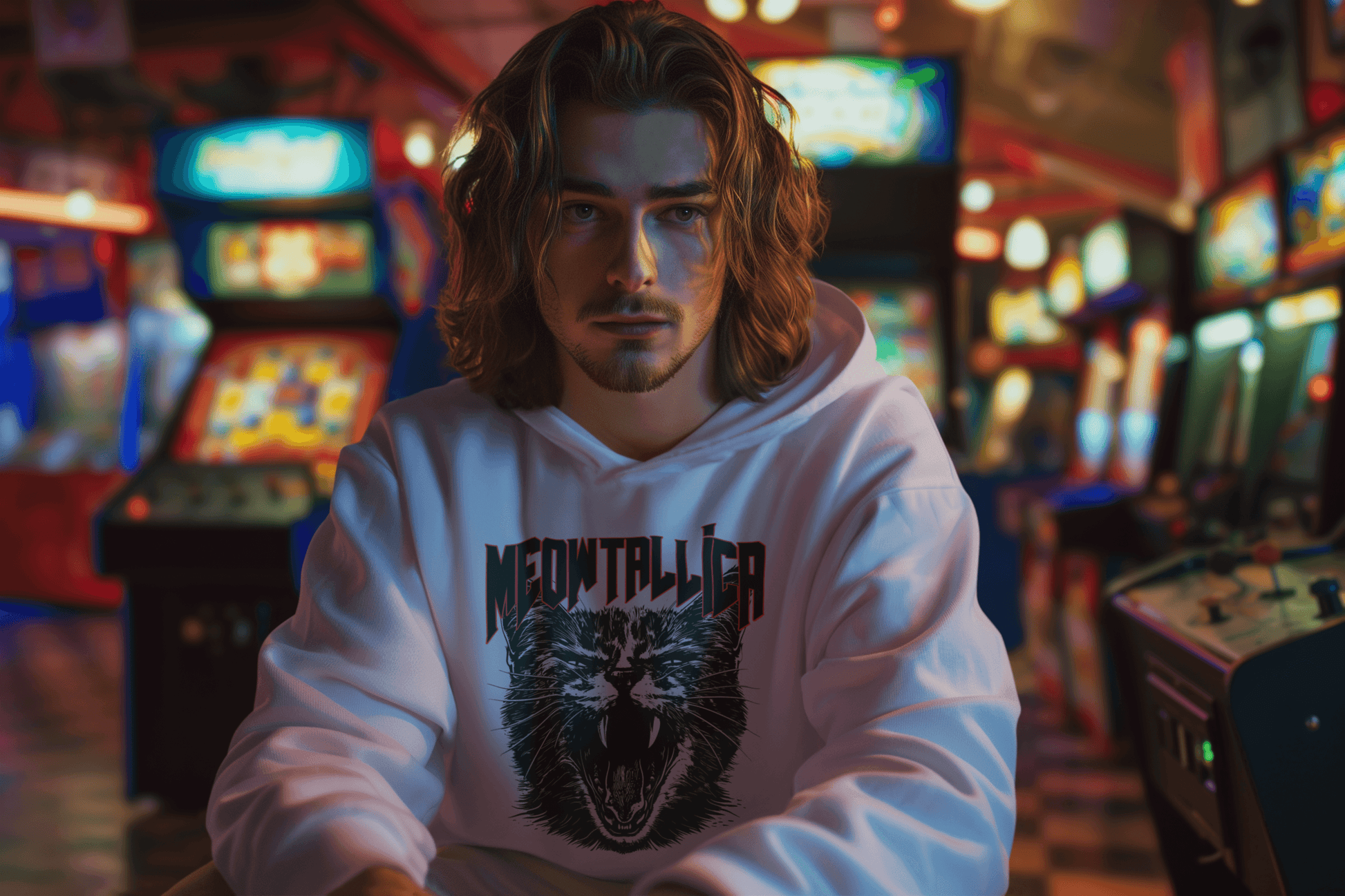 Meowtallica Men's Hoodie - Lyssian
