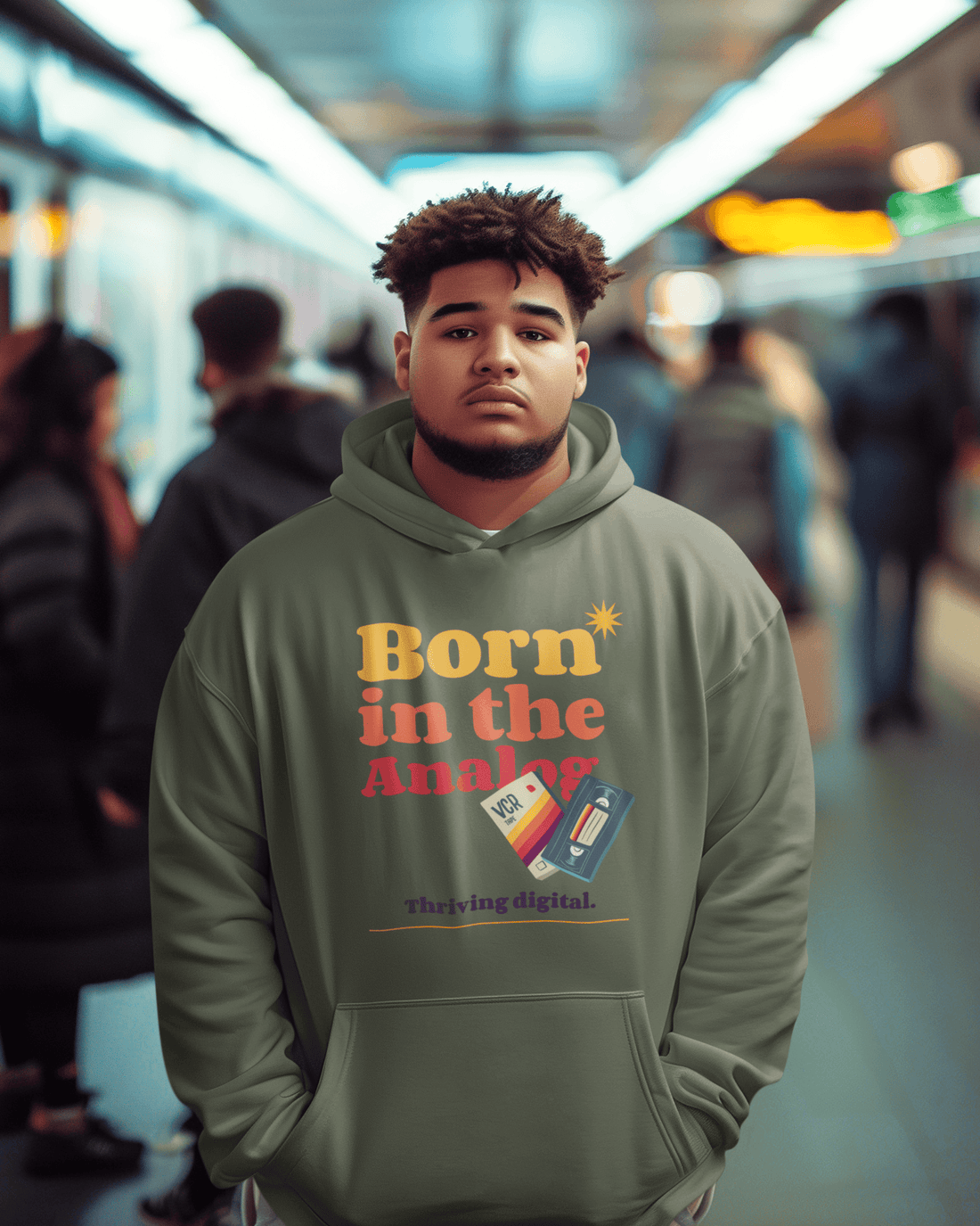 Born Analog Men's Hoodie - Lyssian