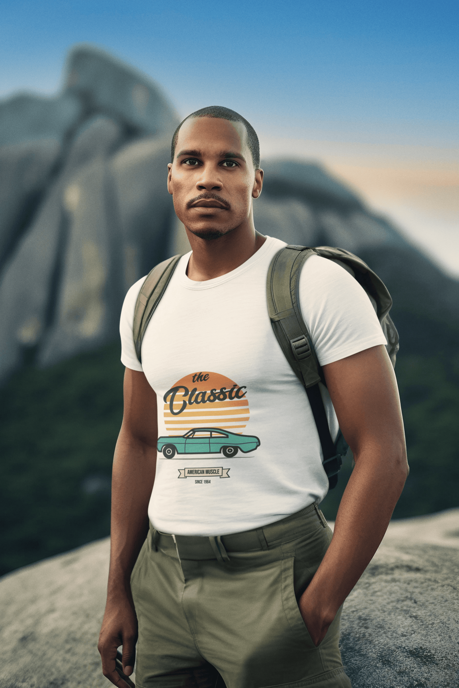American Muscle Male Round Neck Half Sleeve T-shirt - Lyssian