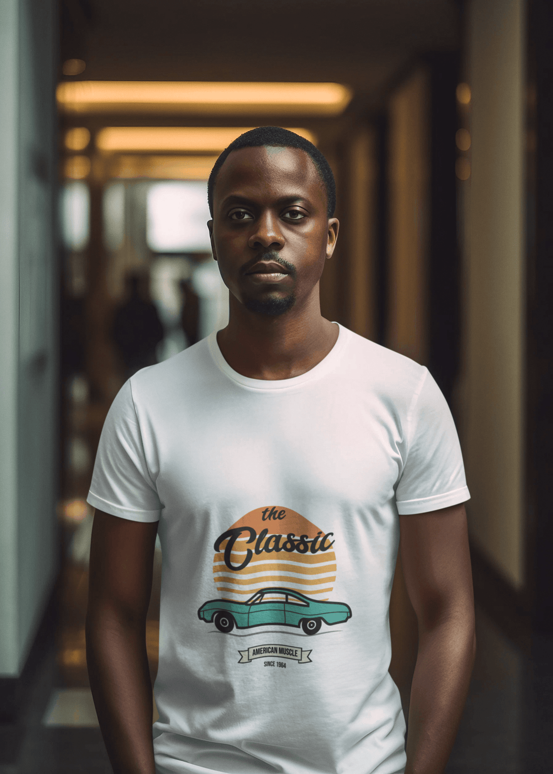 American Muscle Male Round Neck Half Sleeve T-shirt - Lyssian