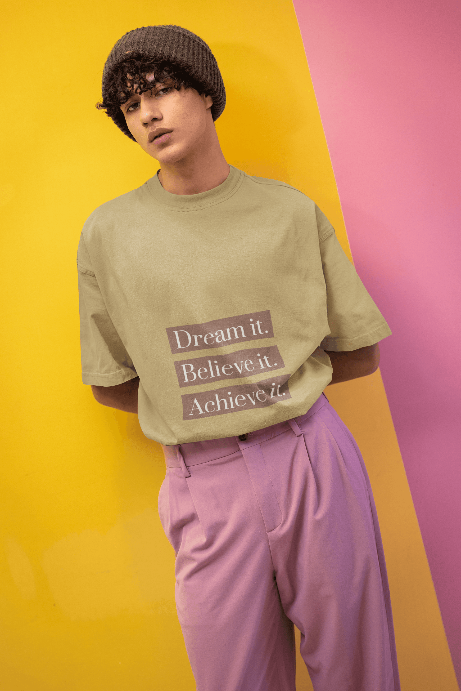 Achieve It Men's Oversized T-shirt - Lyssian