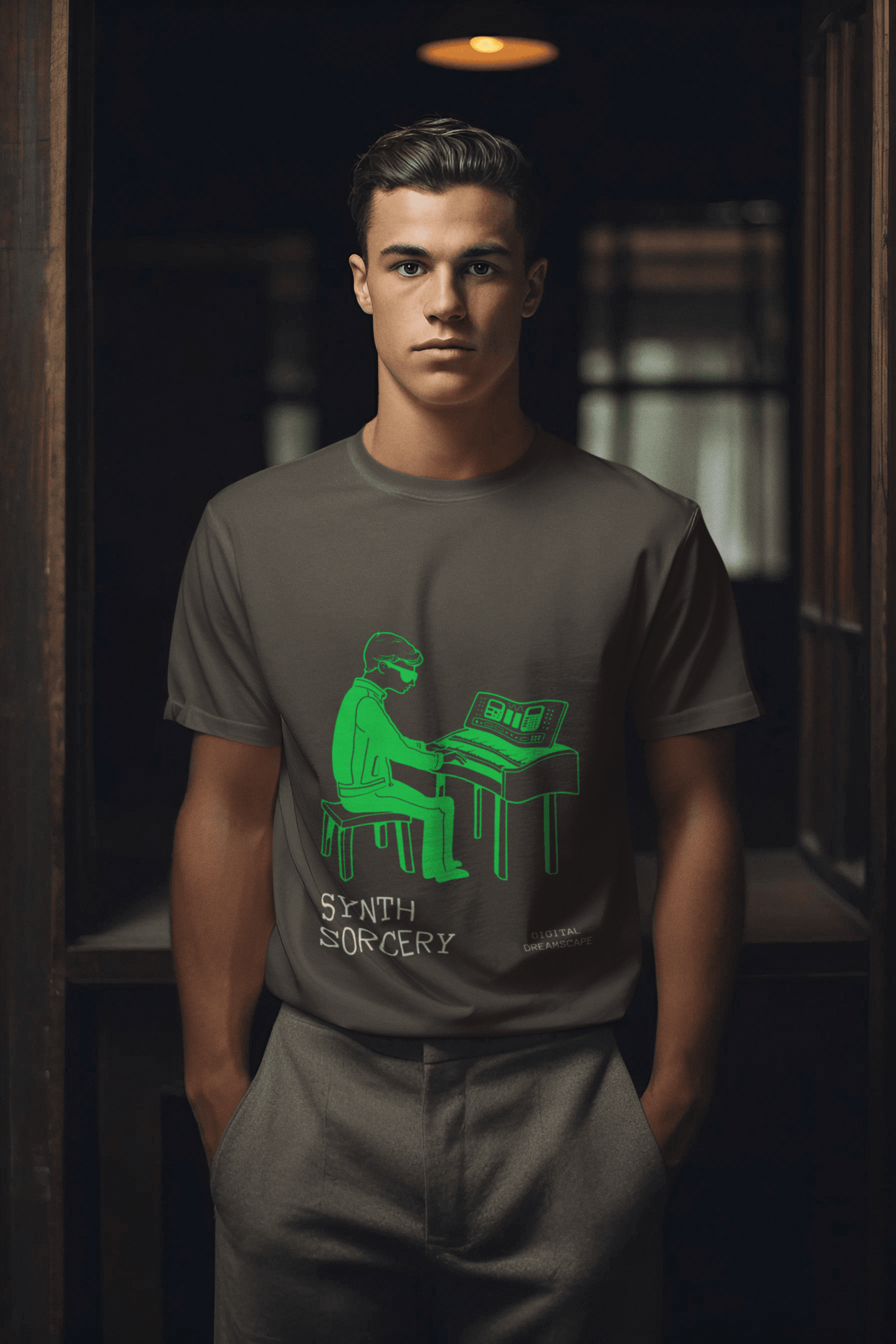 Techie's Men's Round Neck Half Sleeve T-shirt - Lyssian