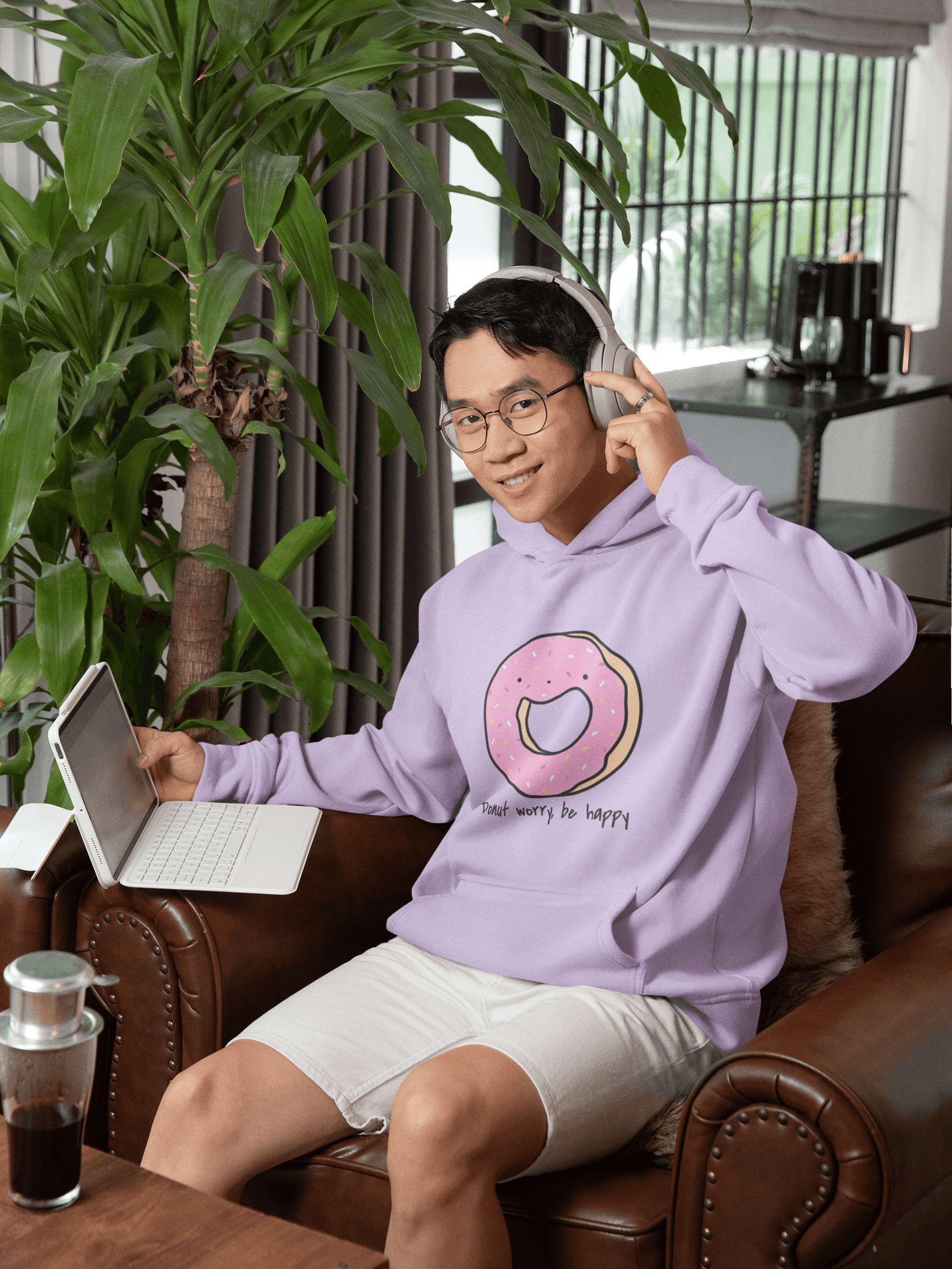 Donut Laughs Men's Hoodie - Lyssian