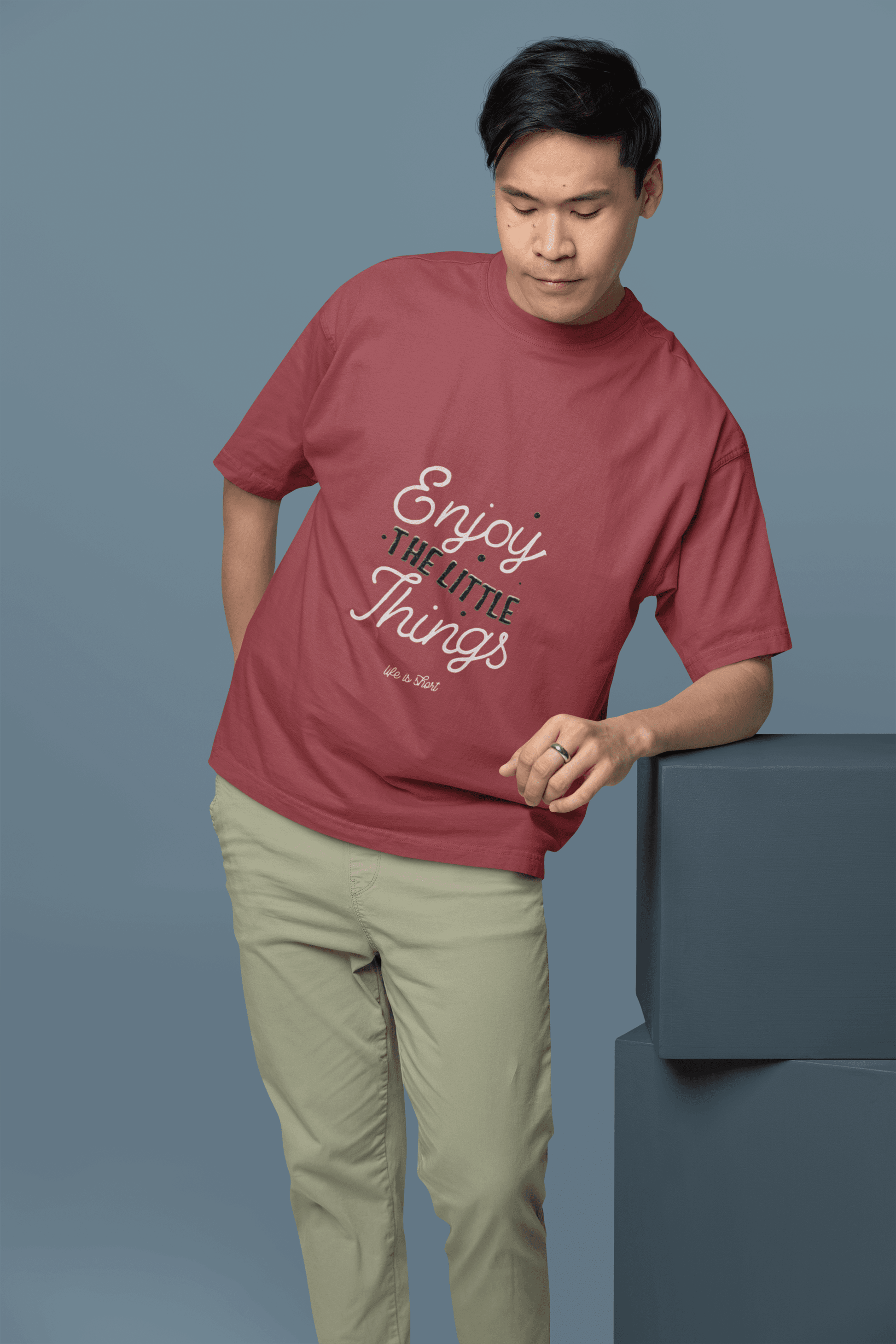 Enjoy Things Men's Oversized T-shirt - Lyssian