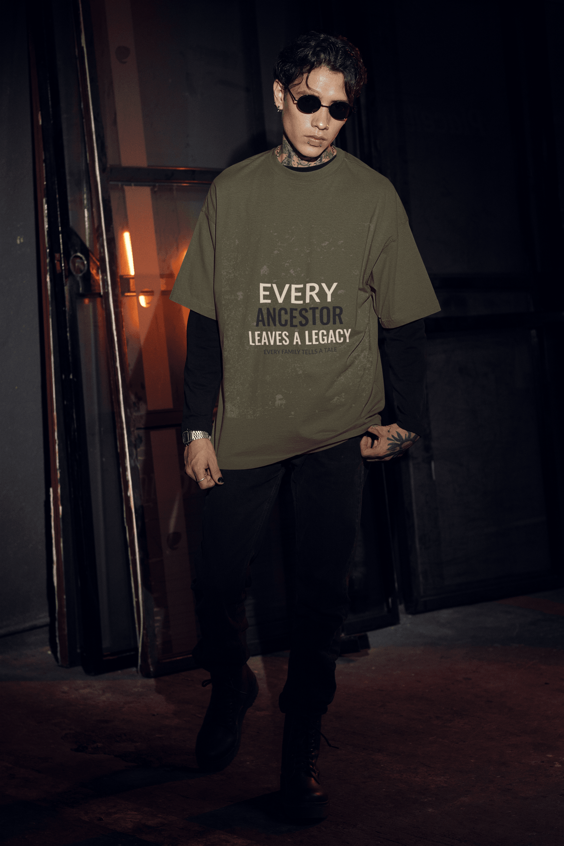 Ancestor Men's Oversized T-shirt - Lyssian