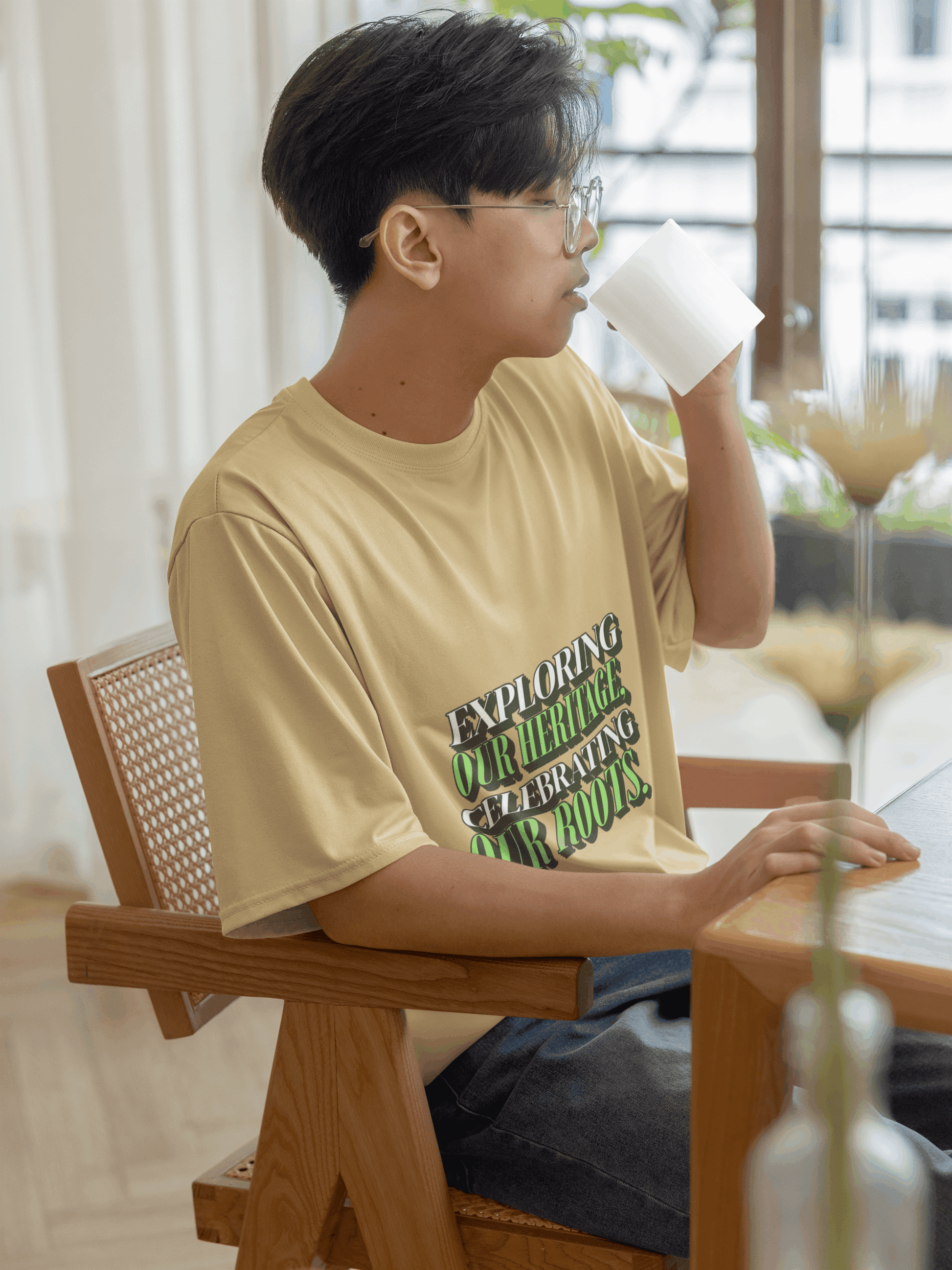Celebrating Roots Men's Oversized T-shirt - Lyssian