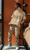Bloated Tummy Men's Oversized T-shirt - Lyssian