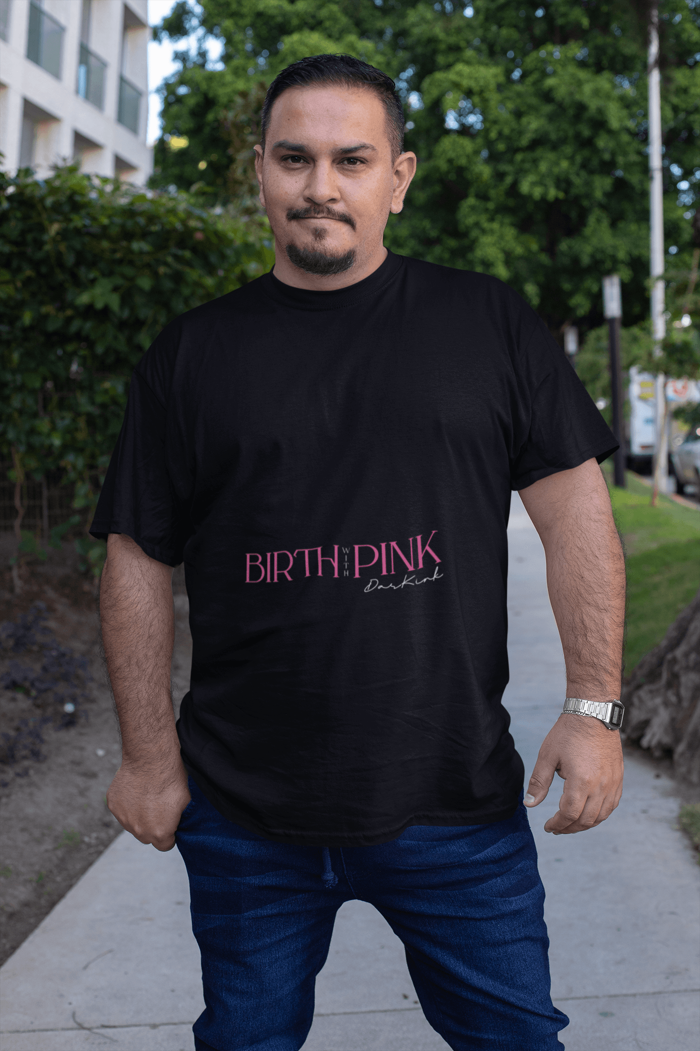 Birth Pink Men's Plus Size T-shirt - Lyssian