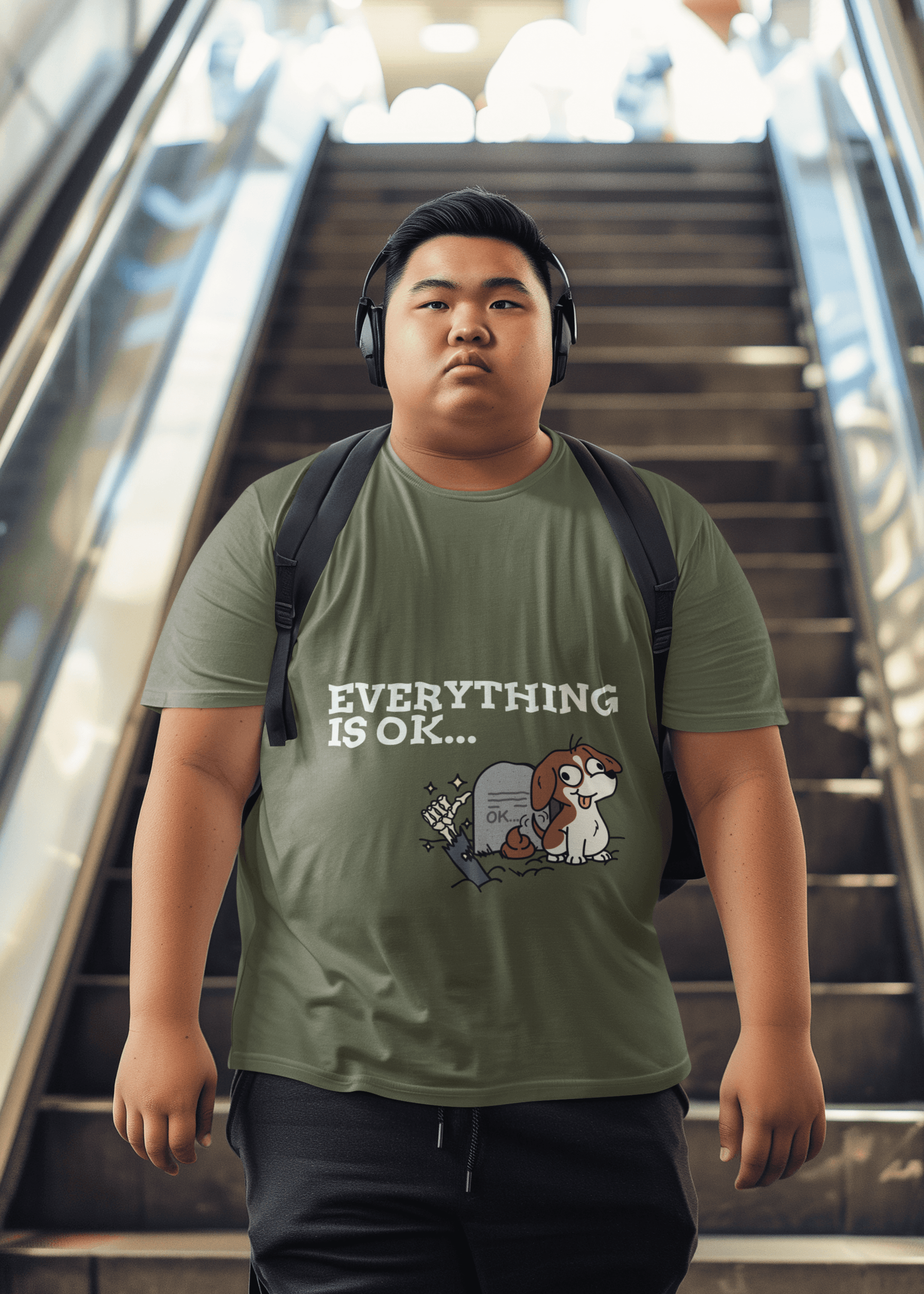 All Okay Men's Plus Size T-shirt - Lyssian