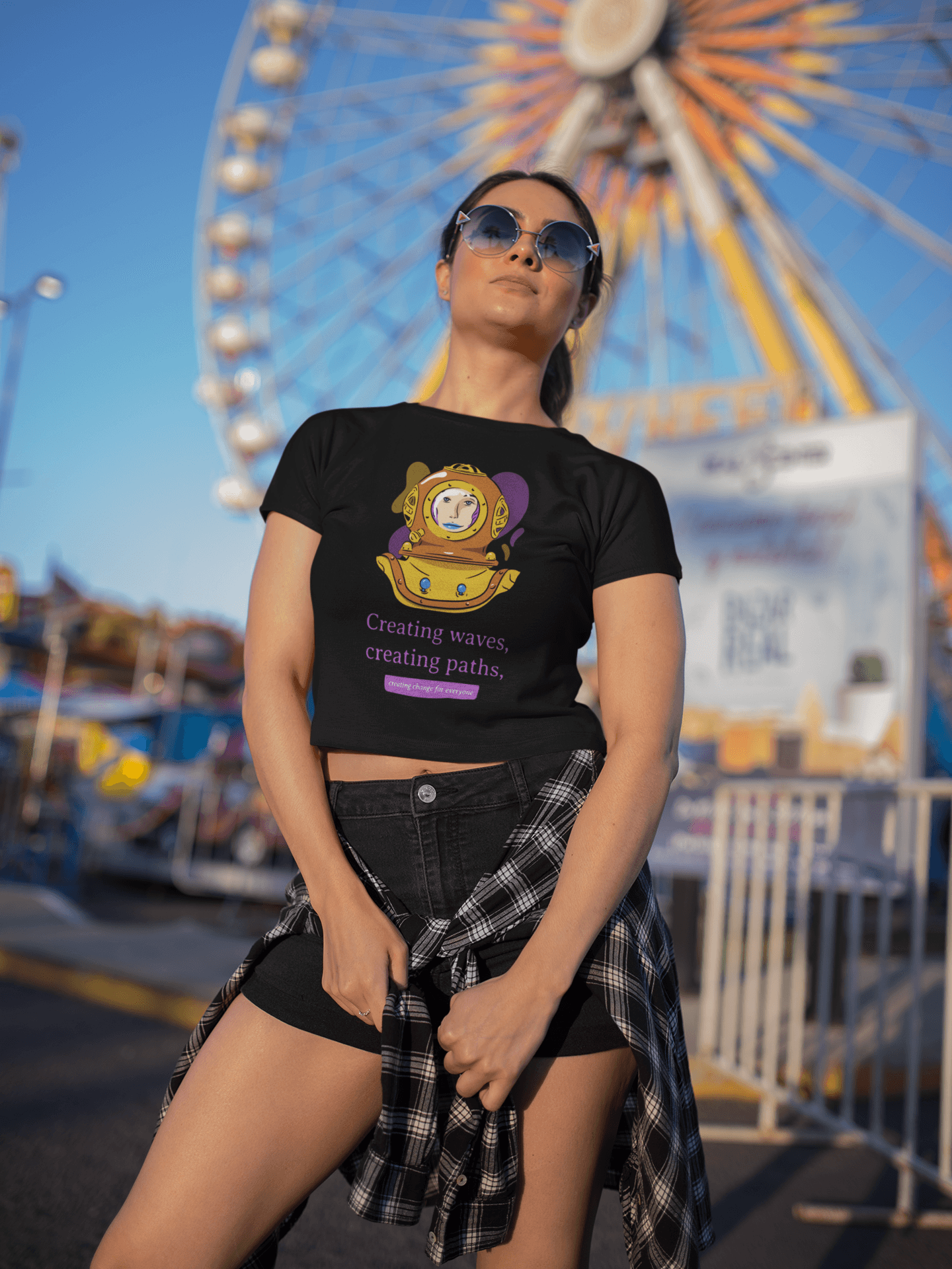 Creating Waves Women's Crop Top - Lyssian