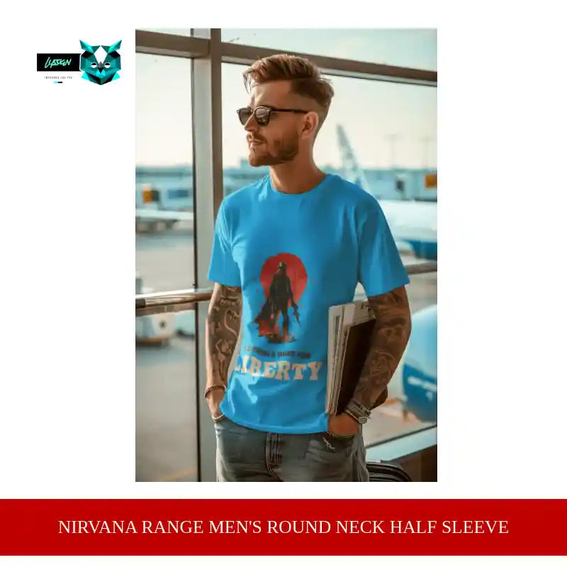 Nirvana Range Men&#039;s Round Neck Half Sleeve by@Outfy