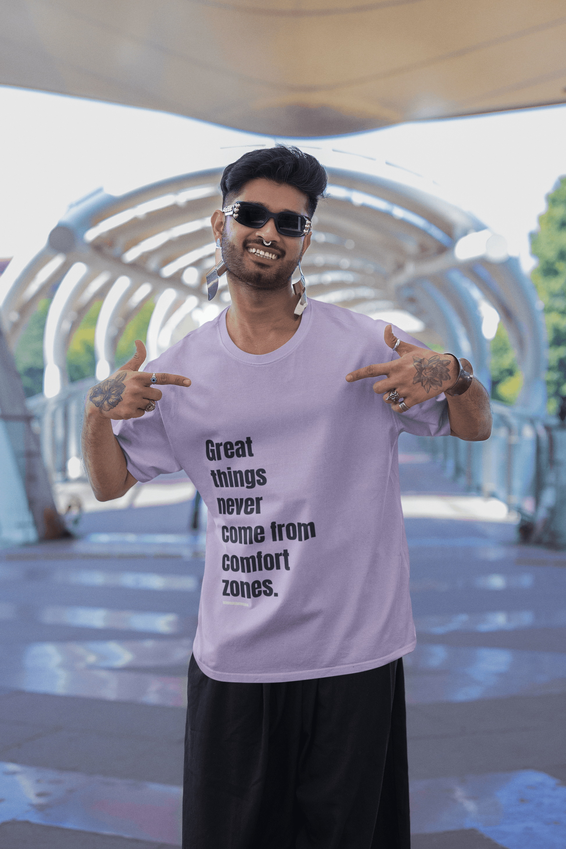 Comfort Zones Men's Oversized T-shirt - Lyssian