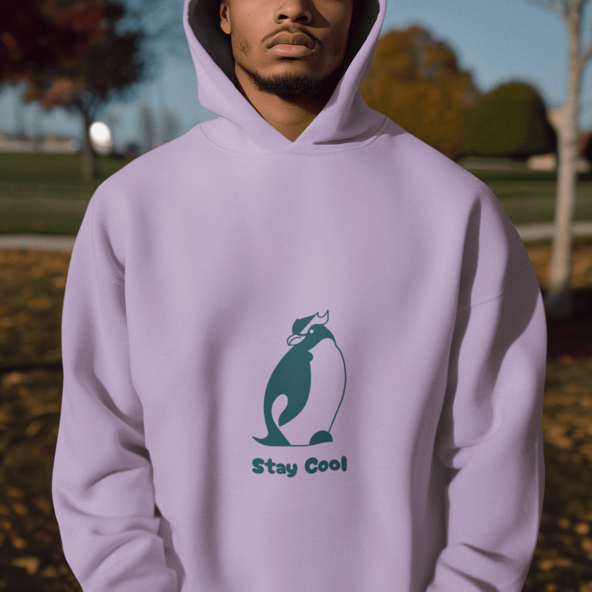 Cool Penguin Men's Hoodie - Lyssian