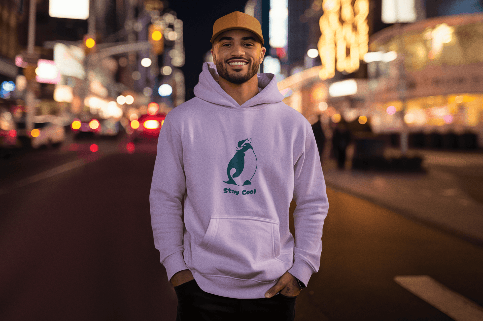 Cool Penguin Men's Hoodie - Lyssian