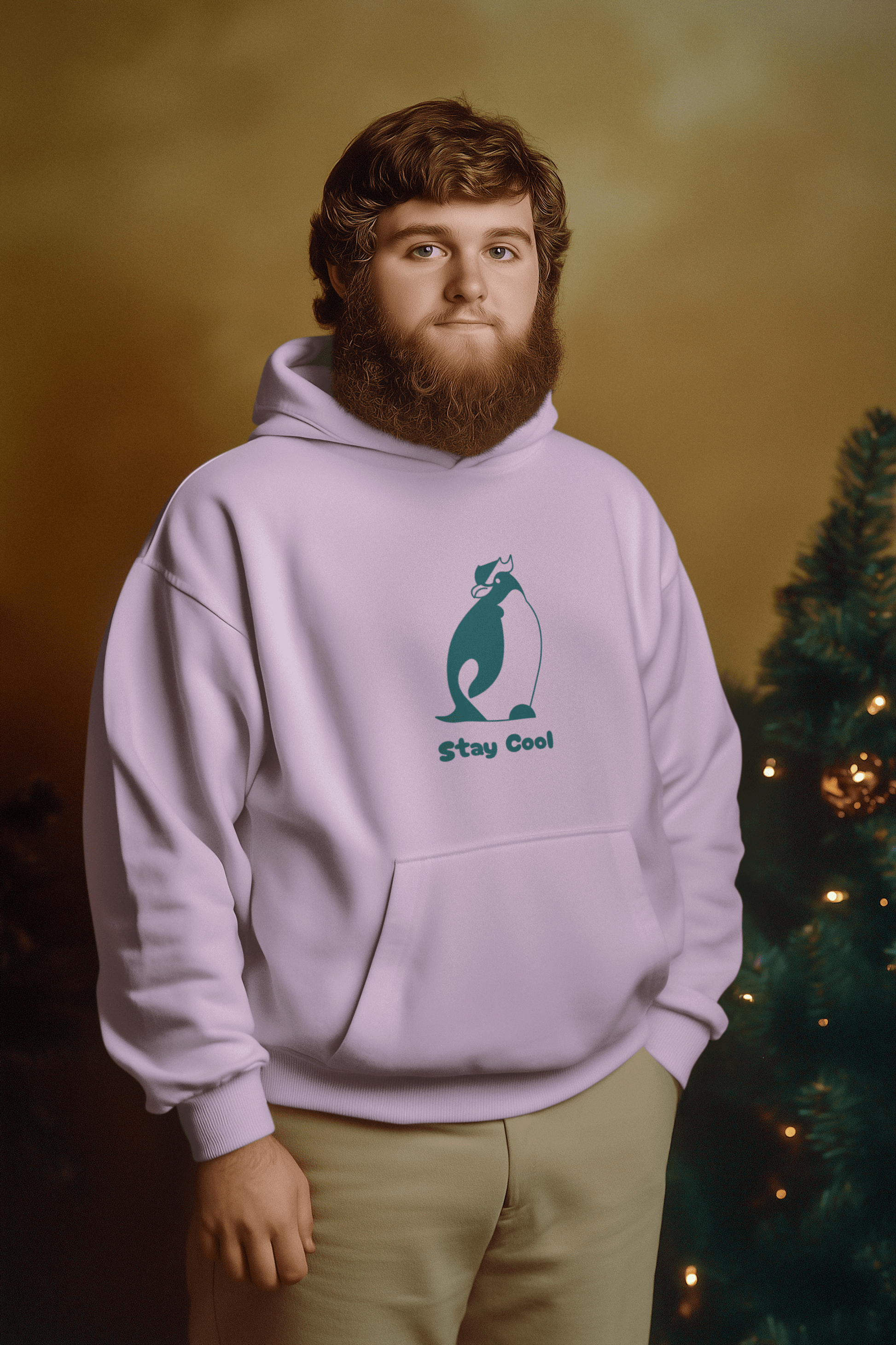 Cool Penguin Men's Hoodie - Lyssian