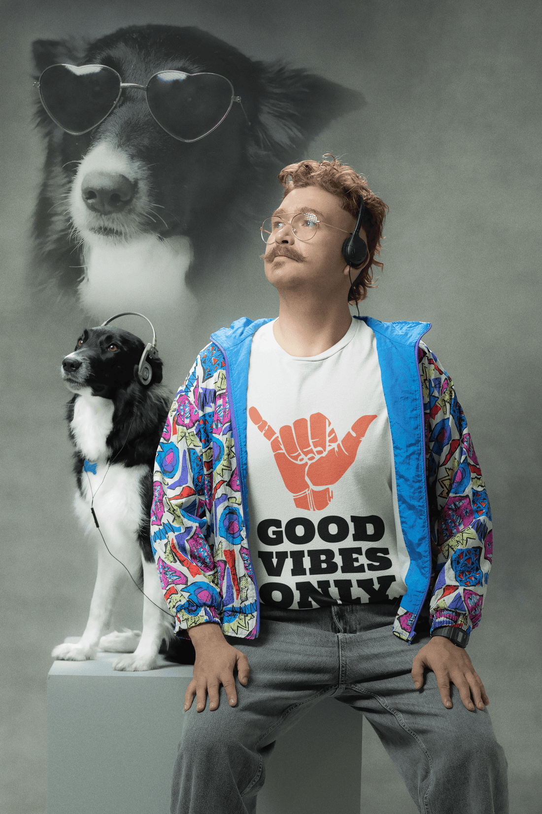 Good Vibes Men's Round Neck Full Sleeve T-shirt - Lyssian