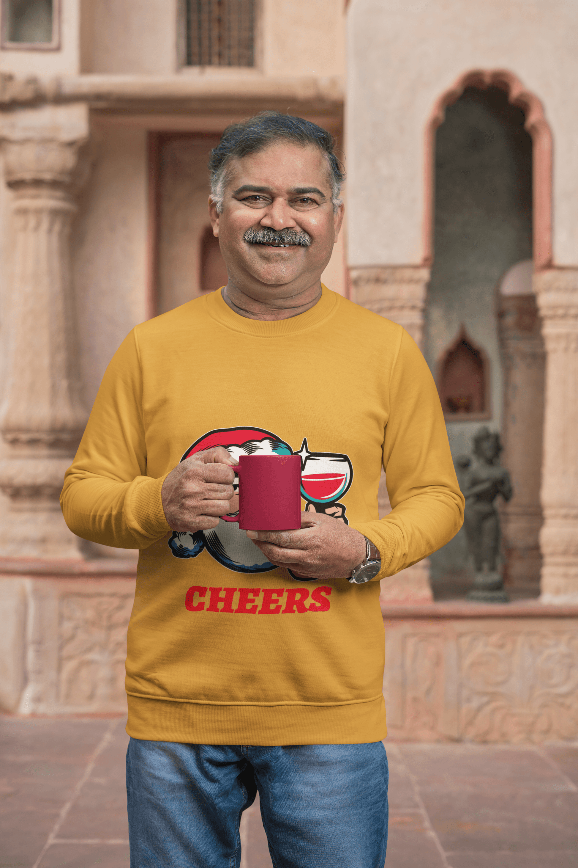 Cheers Santa Men's Sweatshirt - Lyssian