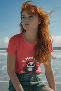Adventure Begins Women's Round Neck Half Sleeve T-shirt - Lyssian