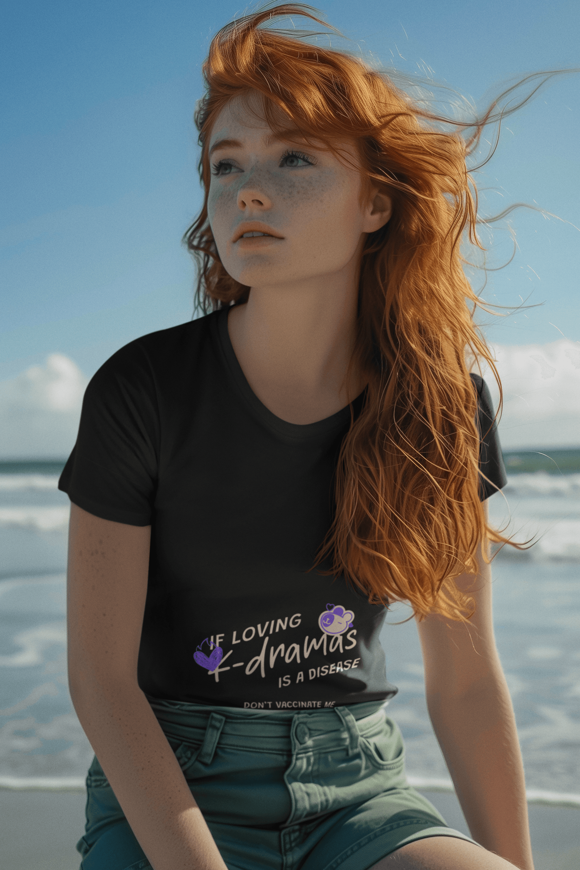 Drama Lover Women's Round Neck Half Sleeve T-shirt - Lyssian