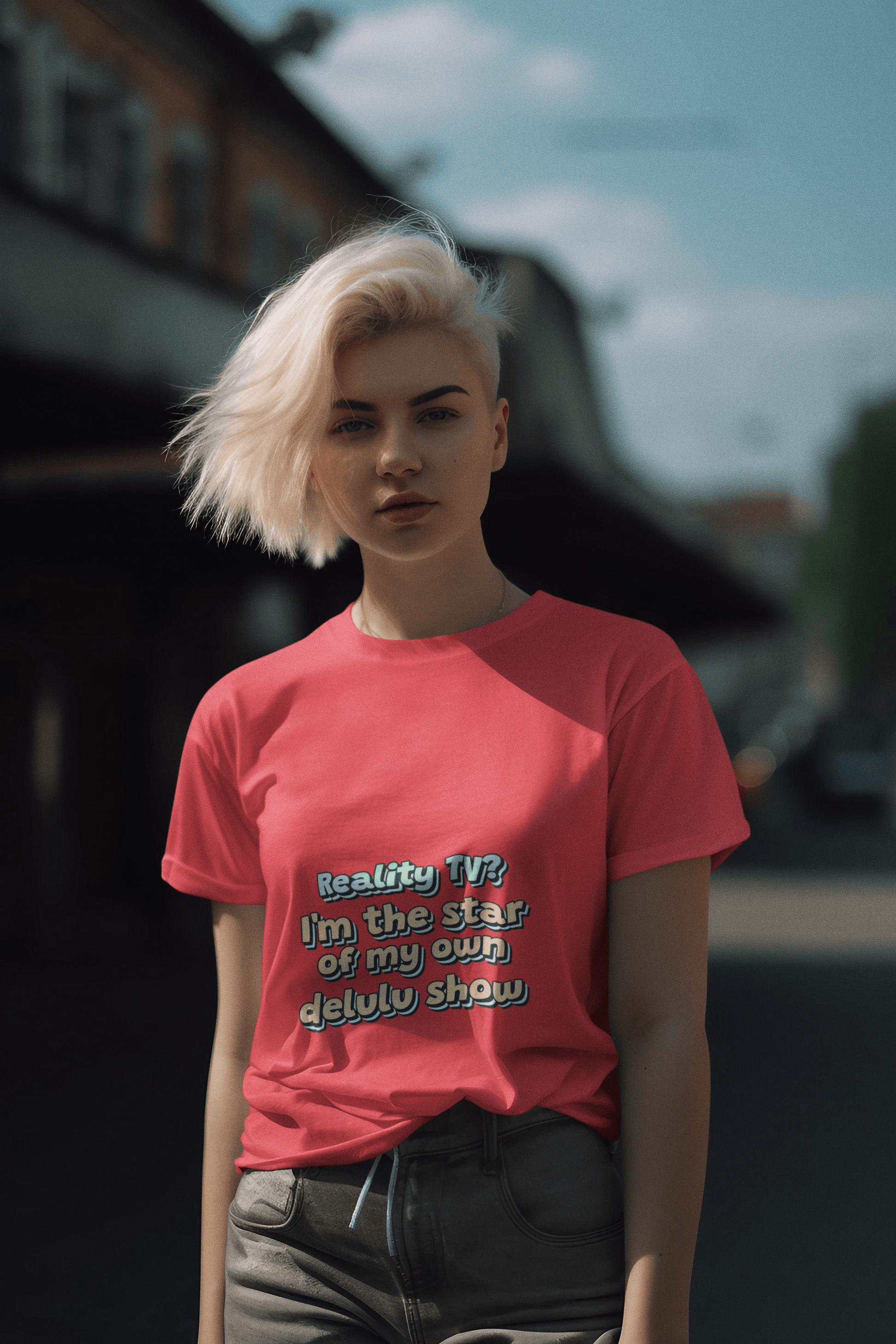 Delulu Show Women's Round Neck Half Sleeve T-shirt - Lyssian